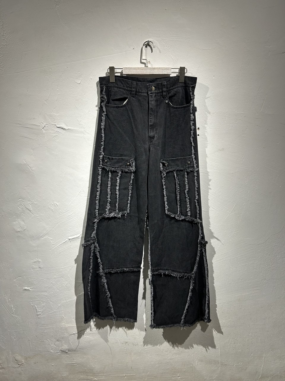 deconstructed washed jeans EDM