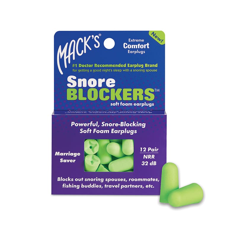 Пінні беруші від храпу Mack's Snore Blockers 12 пар зеленого кольору