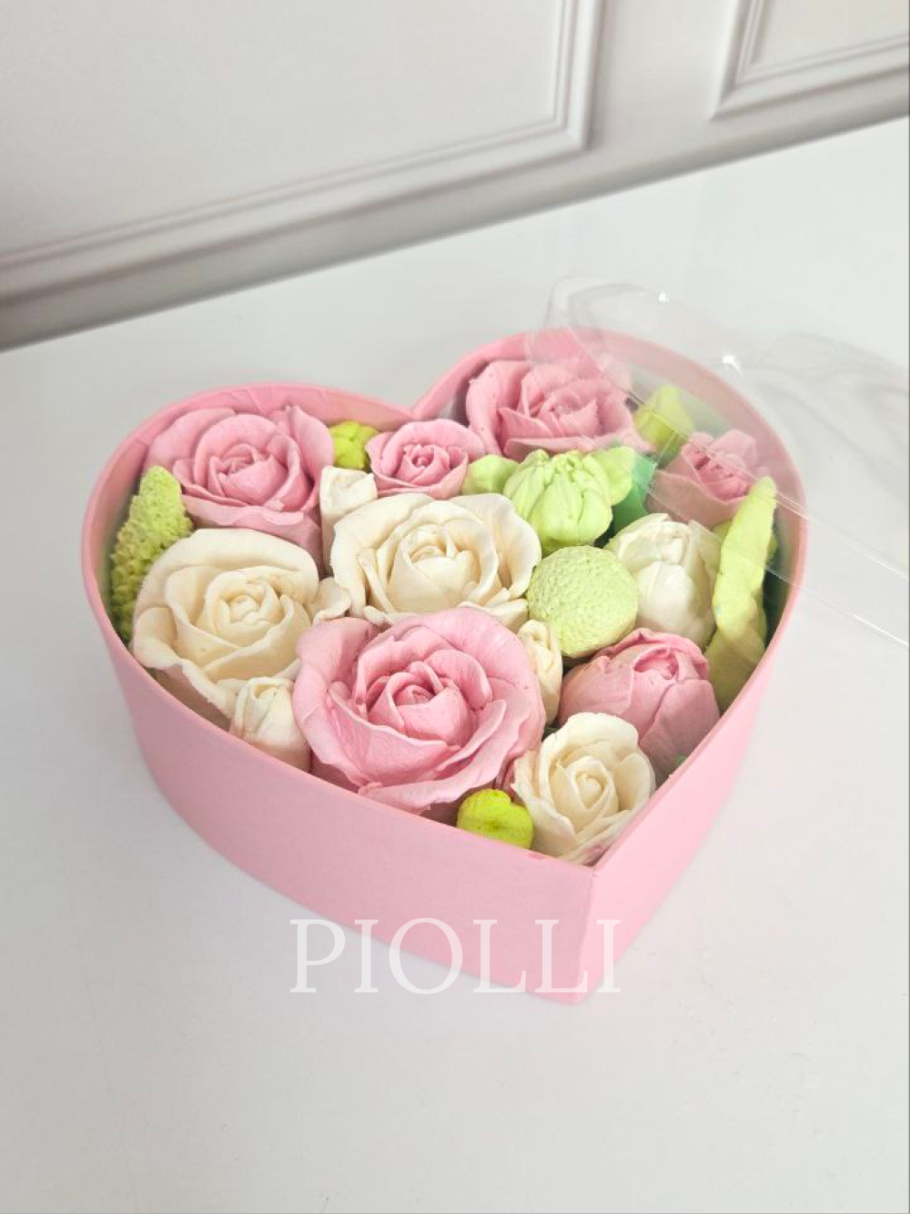 Коробка зефіру серце D17