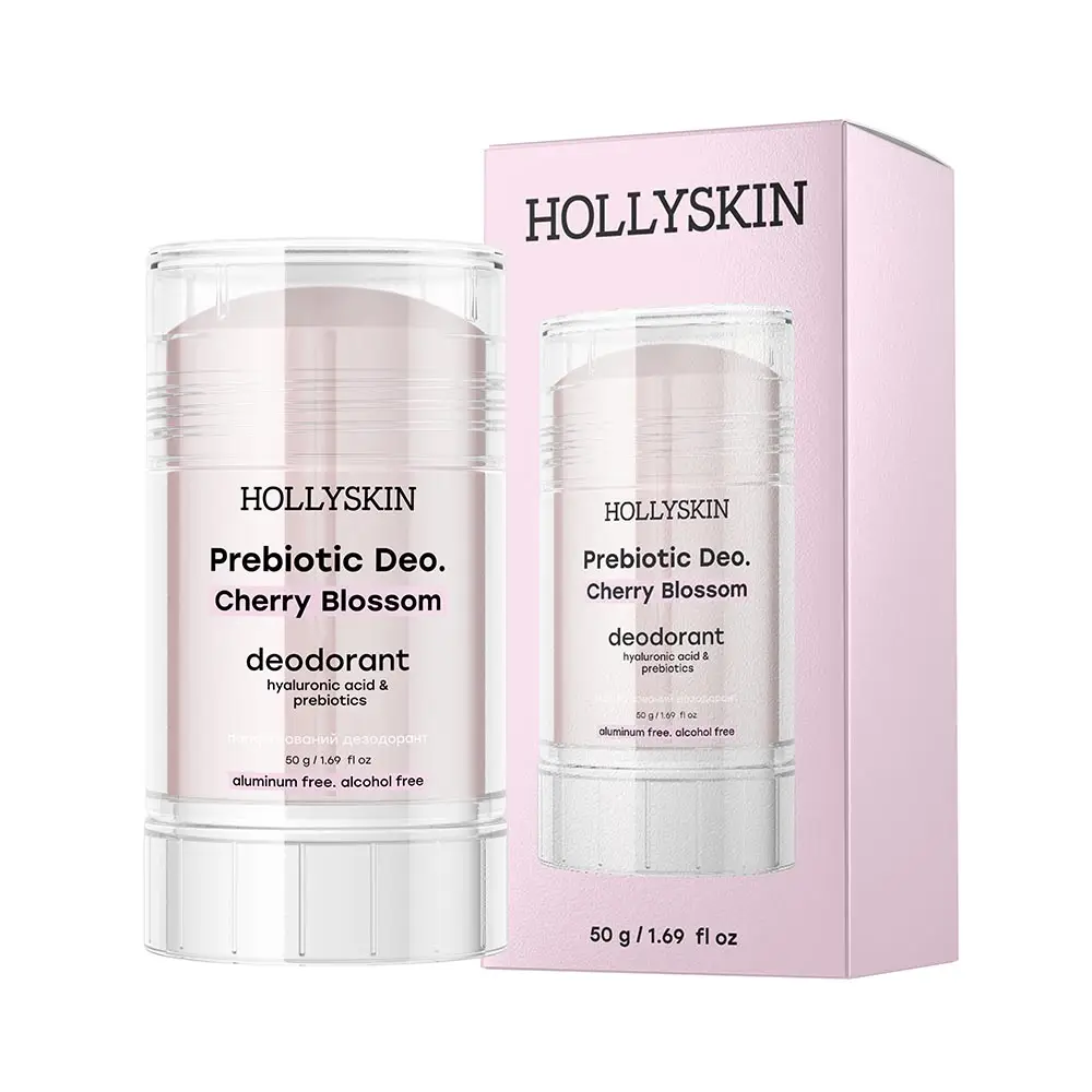 Парфумований дезодорант з гіалуроновою кислотою і пребіотиками HOLLYSKIN Prebiotic Deo. Cherry Blossom