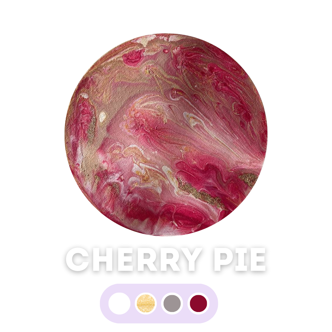 Набір для створення картини fluid art box палітра Cherry Pie