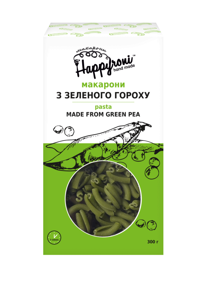 Завитки з зеленого гороху - Happyroni, 300 г