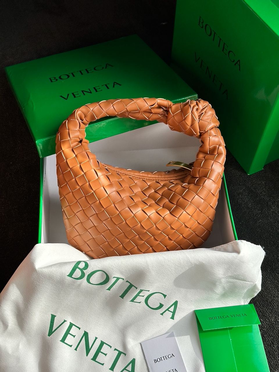 Bottega Veneta Nappa Intrecciato Mini Jodie Caramel