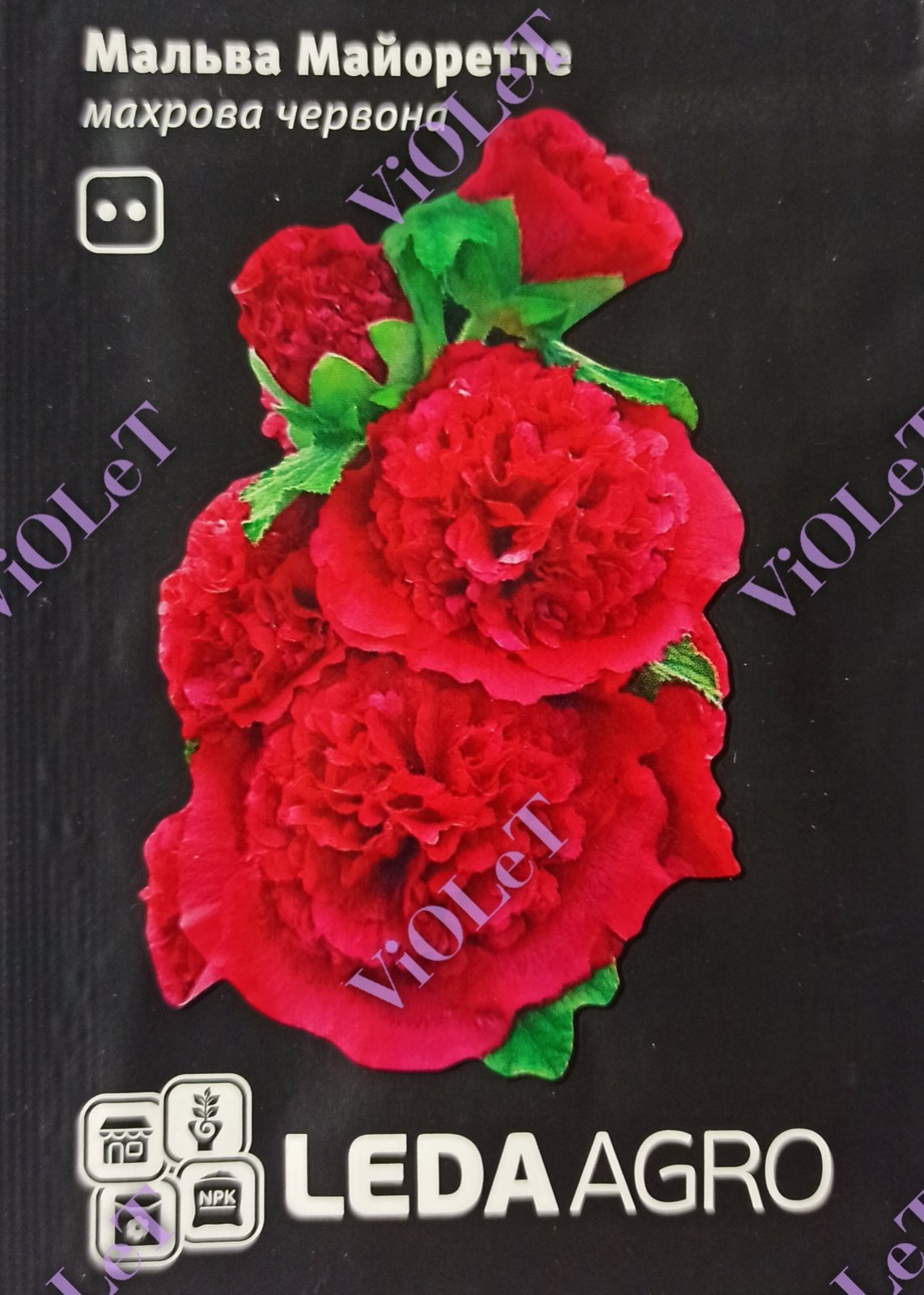 Майоретте, червона мальва махрова 0,2 г, Leda Agro