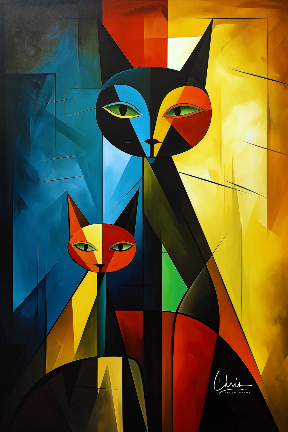 PORTRAIT ARTISTIQUE de mon chat ou chaton – PRODUIT DIGITAL