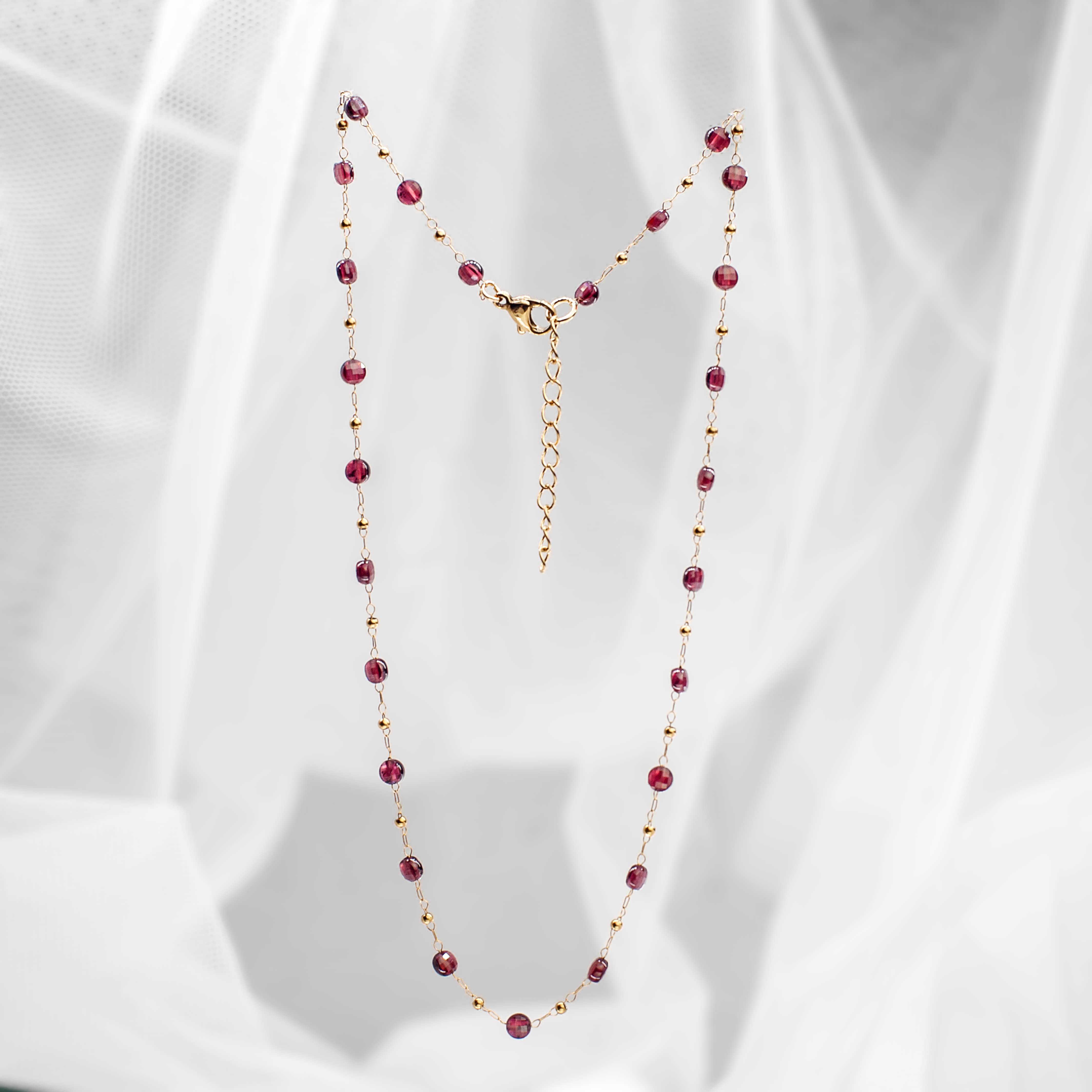 Garnet Pendant Necklace