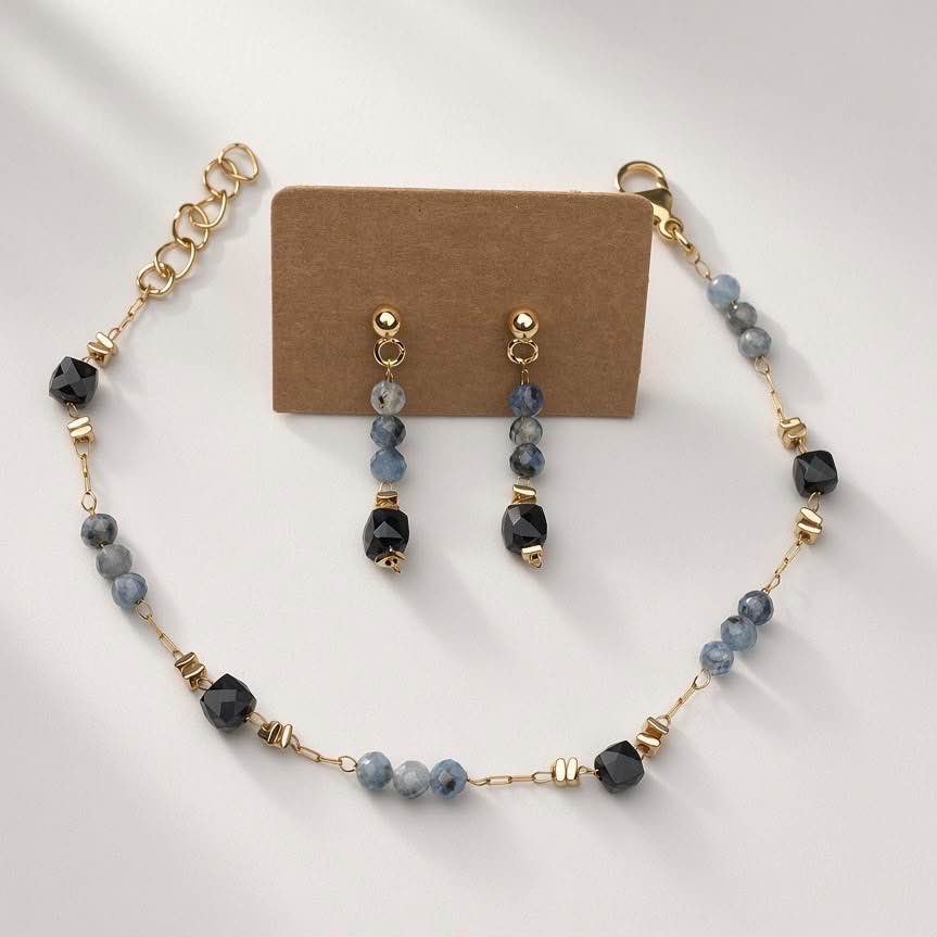 Gift Set — Aquamarine & Black Tourmaline
