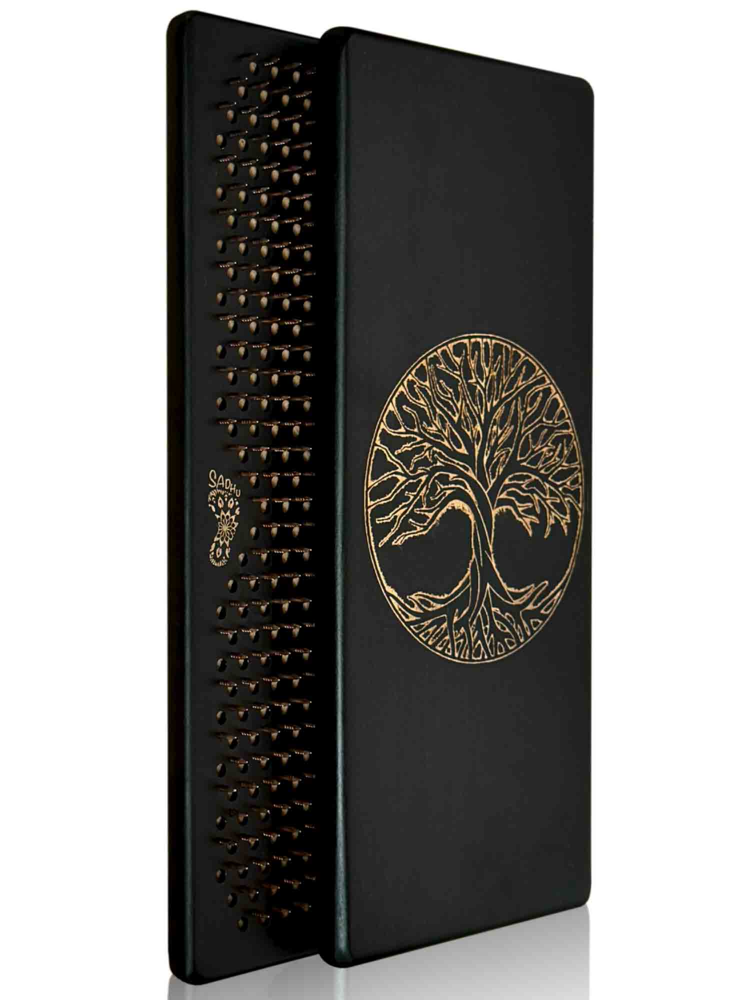 Садху Дошка з Мідними Цвяхами, 100% Вільха, 10мм, "Дерево Життя", Чорна