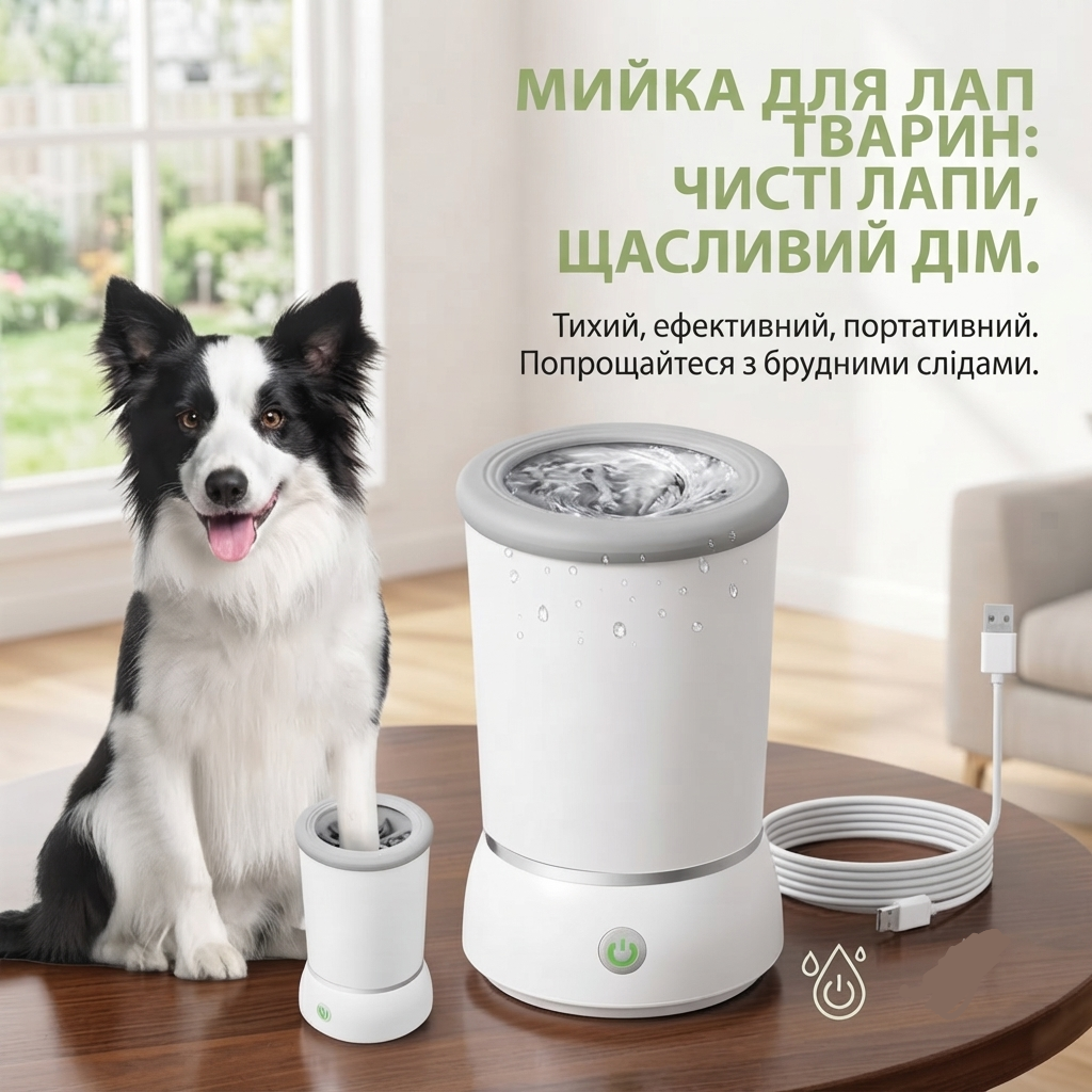 Лапомийка автоматична для собак і котів