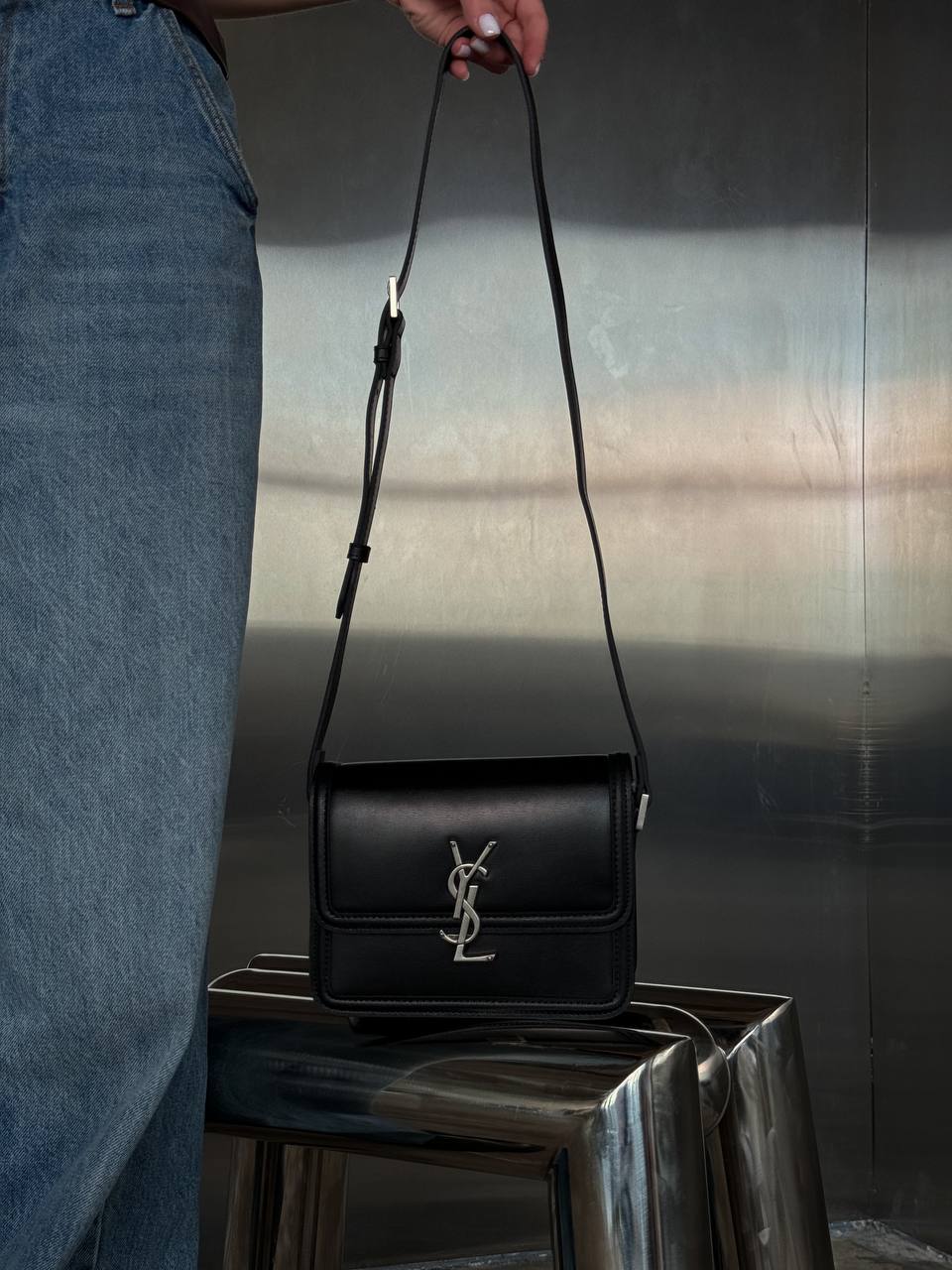 Yves Saint Laurent Solferino Large Black/Silver