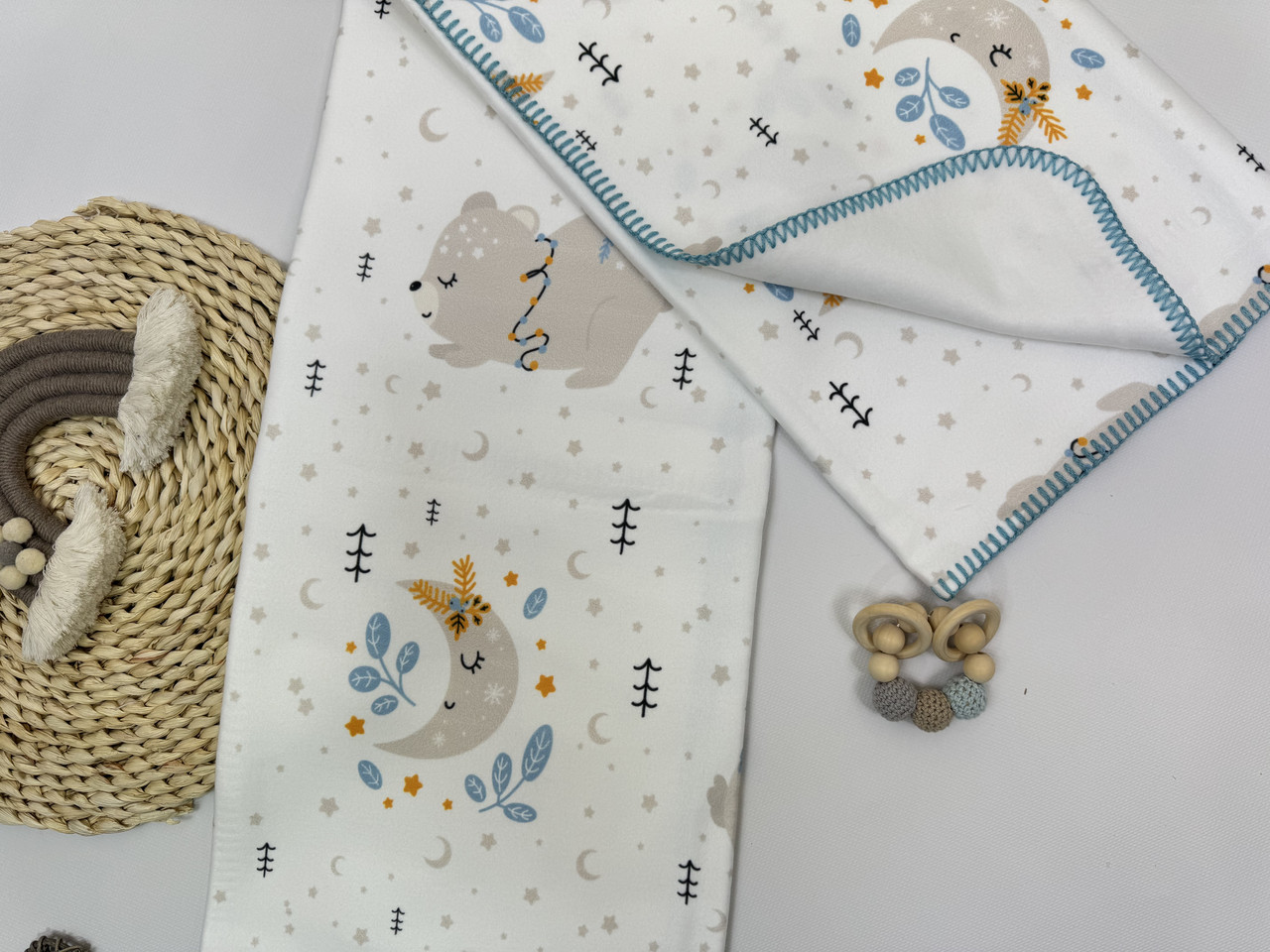 Флісовий плед для новонародженого 100×80 см