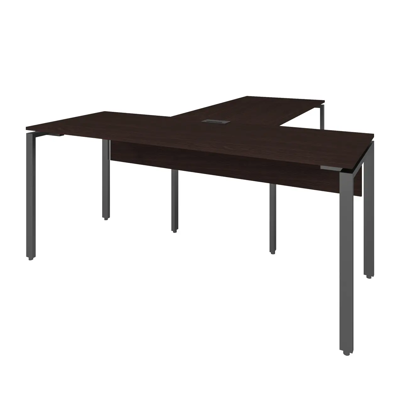 Стіл керівника з приставкою KMB А, кабінет керівника, стіл керівника з брифінгом 1800/700/750+1350/700/750 мм.