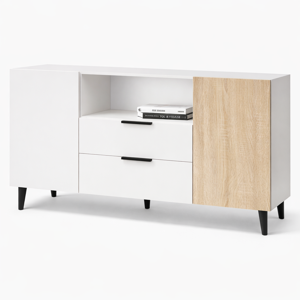 Комод з двома шухлядами та двома секціями з дверцятами