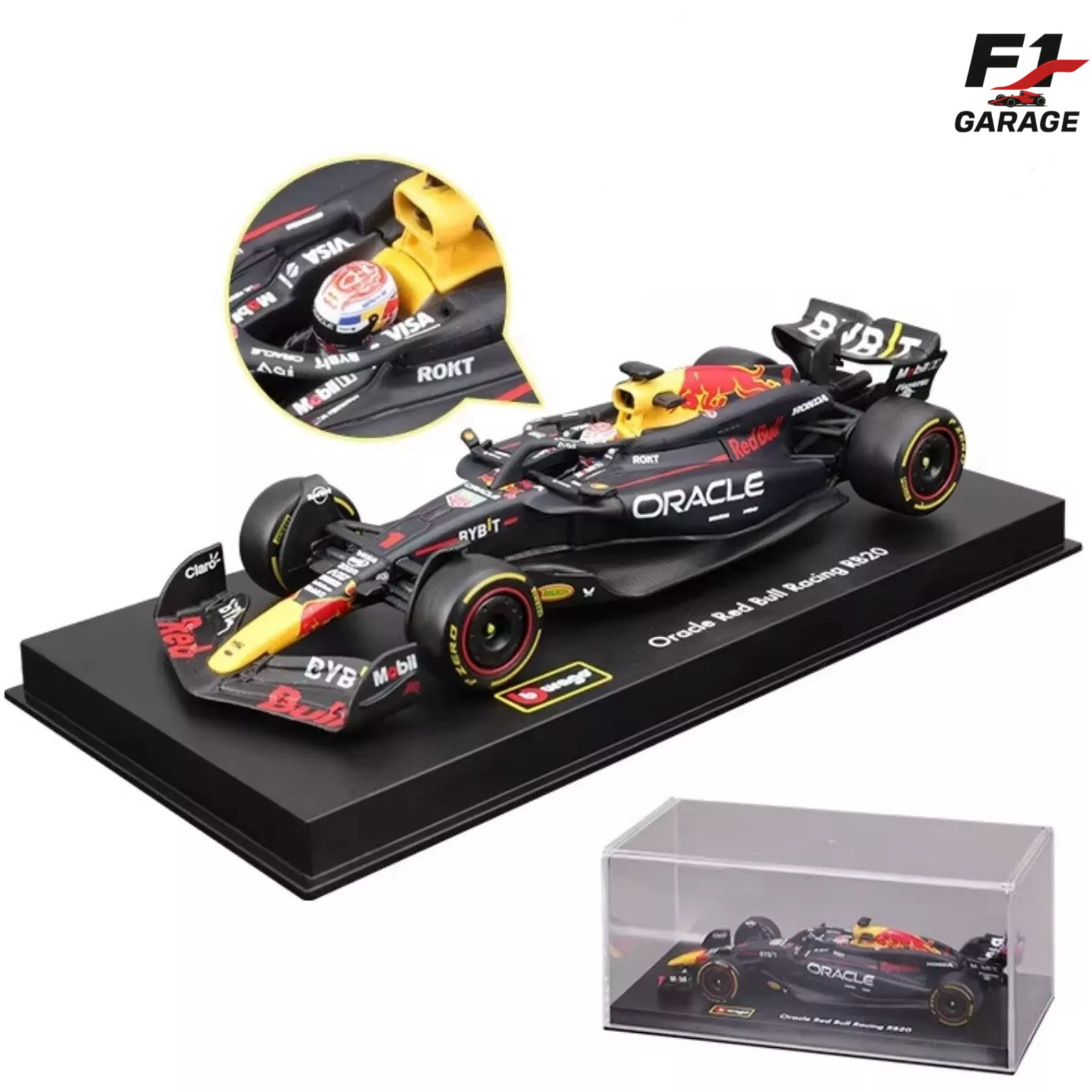 Burago Red Bull RB20 Max Verstappen з пілотом, 1:43, 2024