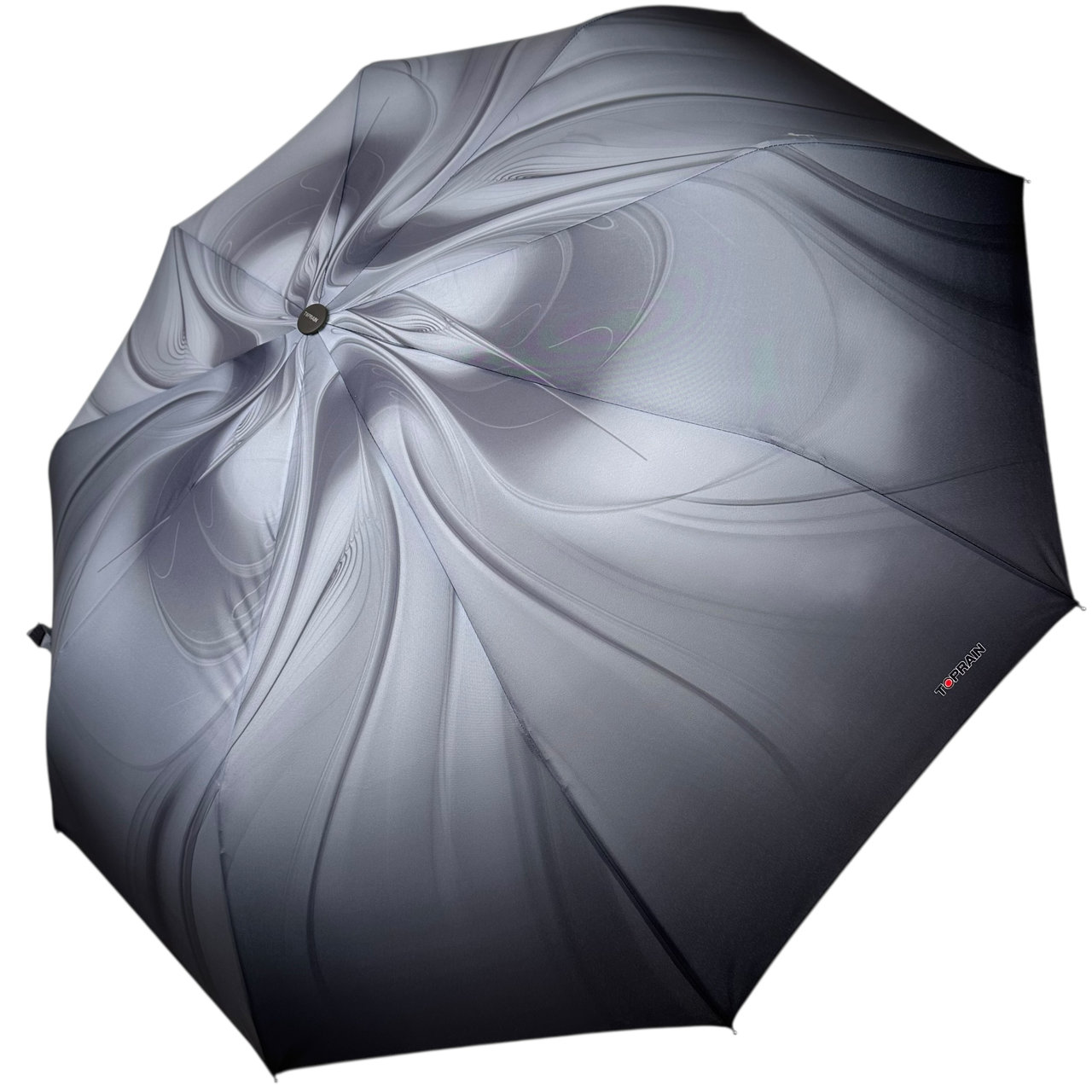 Жіноча парасоля напівавтомат з абстрактним принтом на 9 спиць від Toprain
