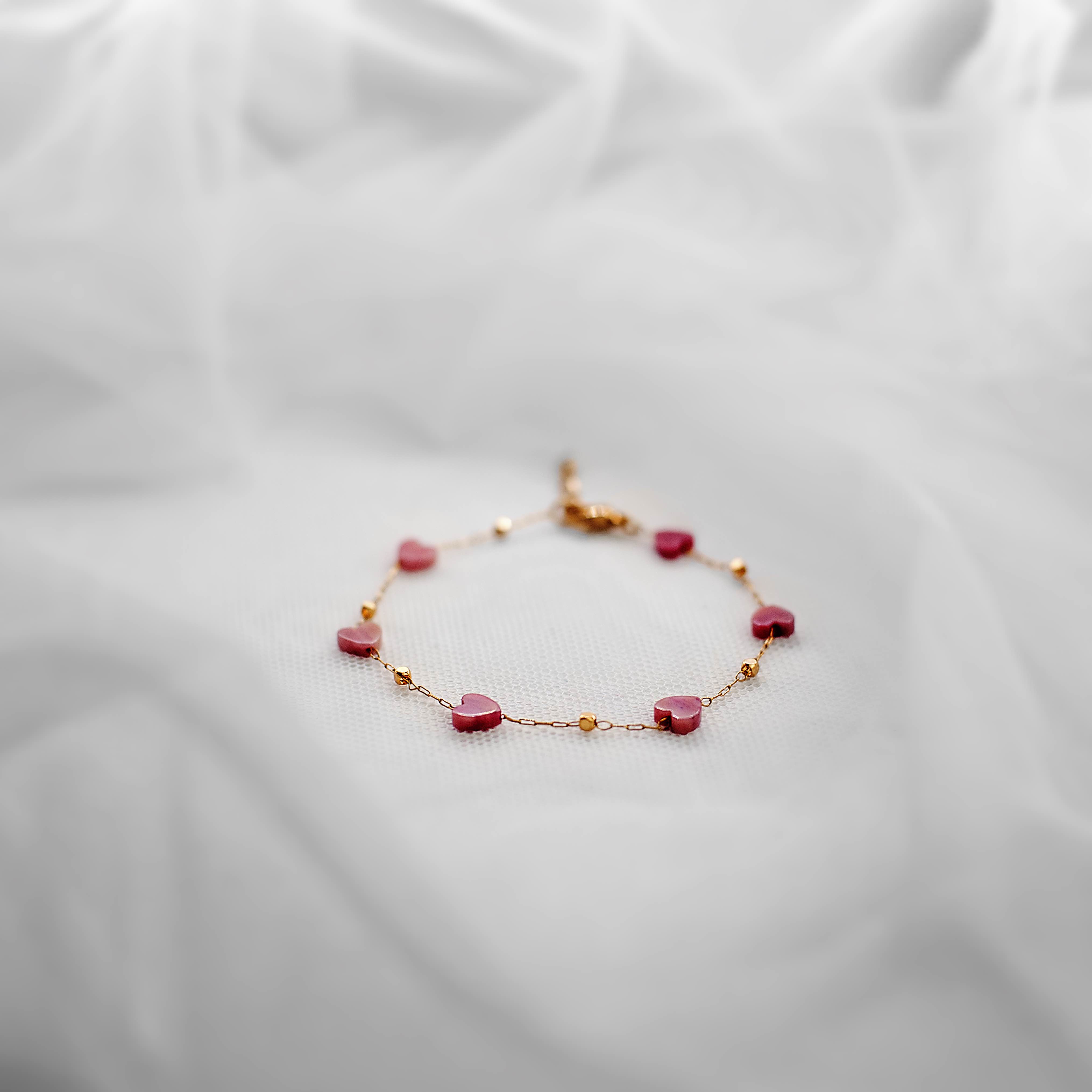 Rhodonite Heart Bracelet