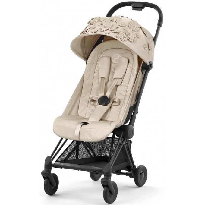 Прогулянкова коляска Cybex Coya Simply Flowers Beige шасі matt black