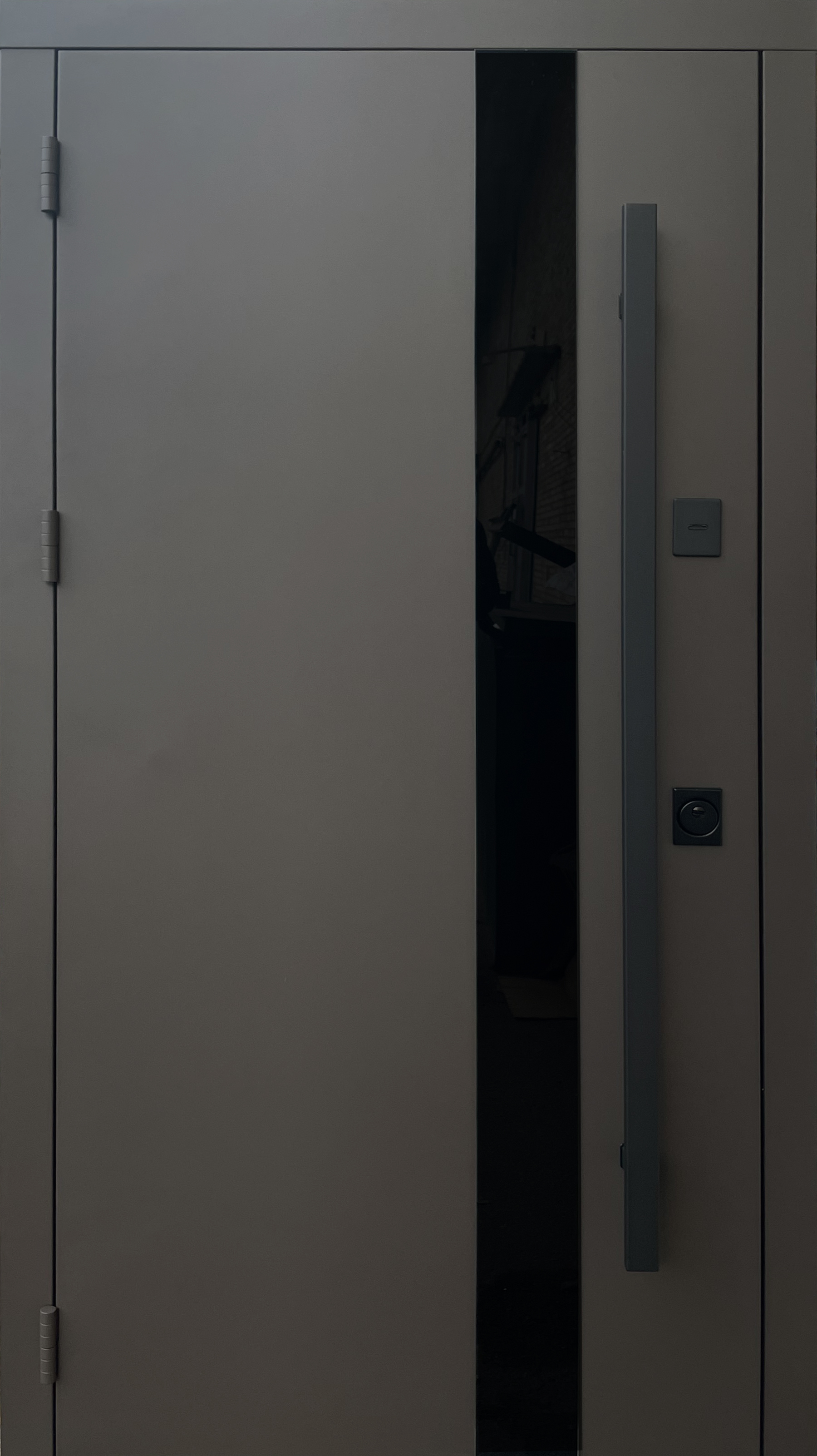 Qdoors Стріт Елегант/Гладь дуб темний, лакобель (К/Б) 3к 8019 ручка 1450