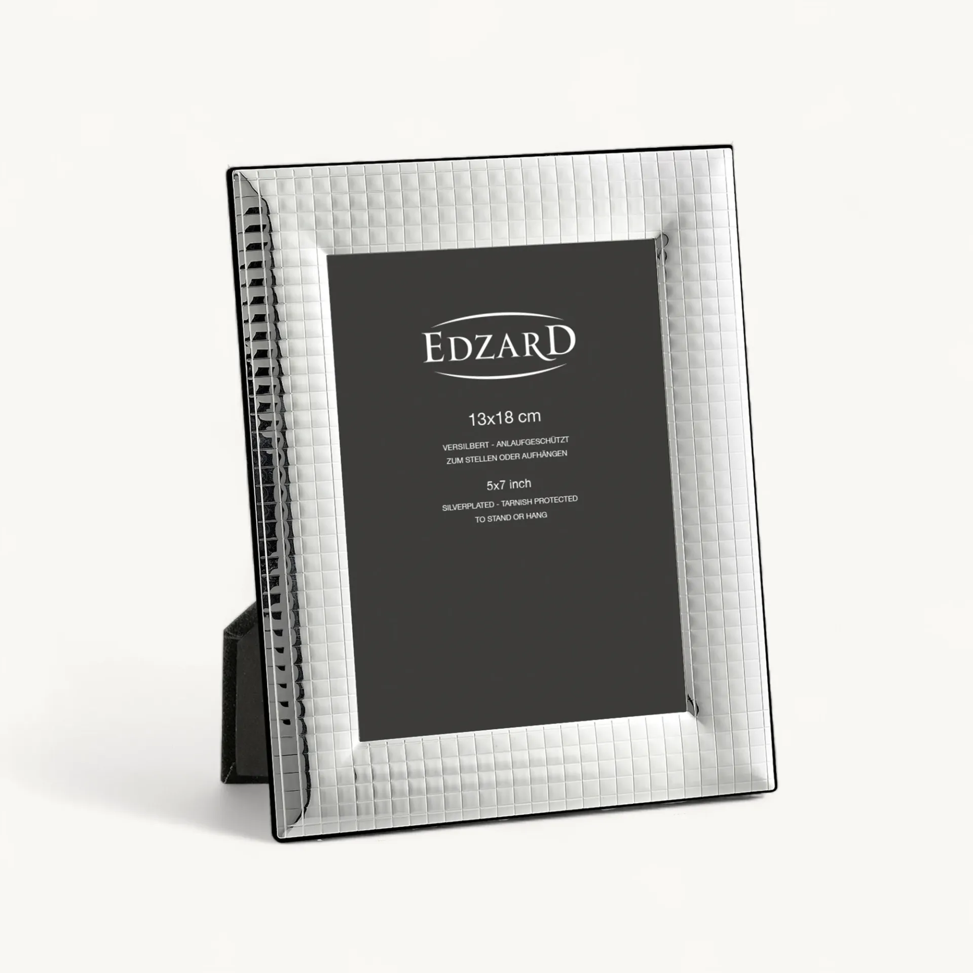 Фоторамка Edzard Форлі посріблена, 13x18 см (стійка до тьмяніння)