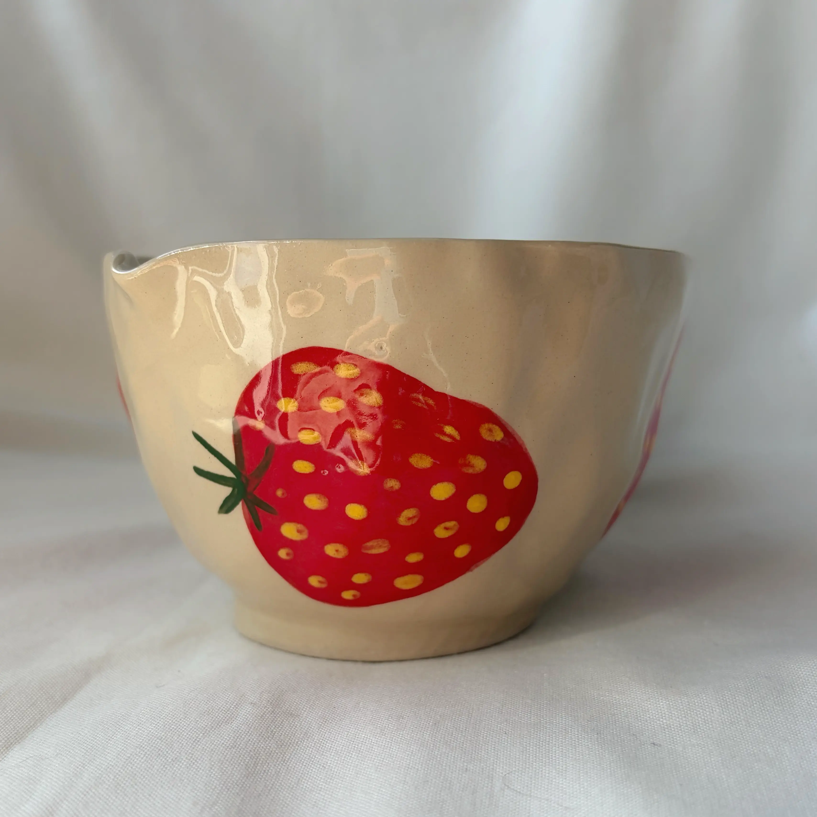 Matcha Bowl with Berries – Handmade Ceramic Matcha Bowl