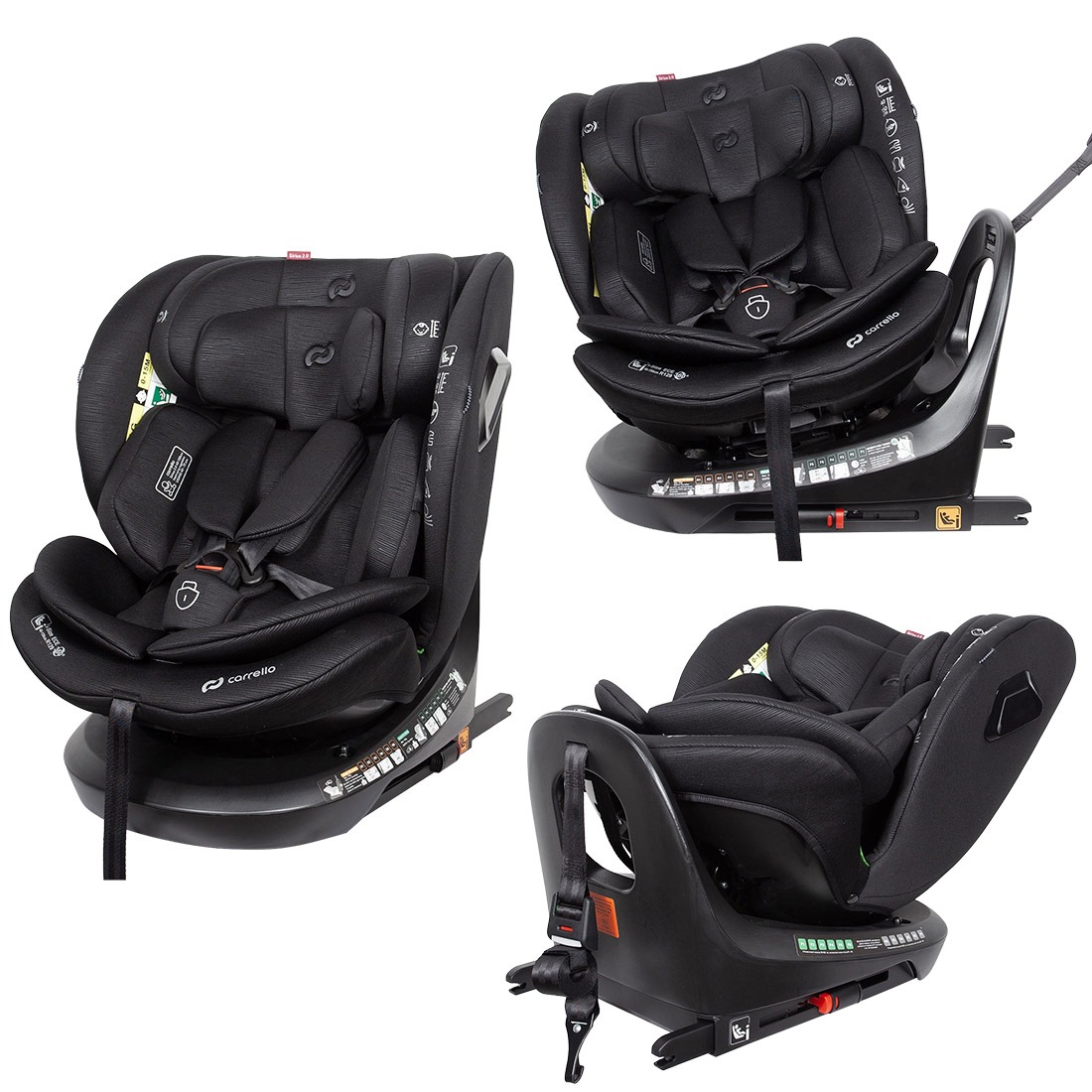 Автокрісло Carrello Sirius 2.0 CRL-8809 i-Size 40-150см ISOFIX, поворот, якір Midnight Black