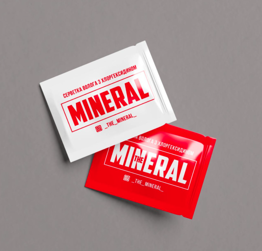 Серветка для догляду за татуажем з хлоргексидином The Mineral, 1 шт