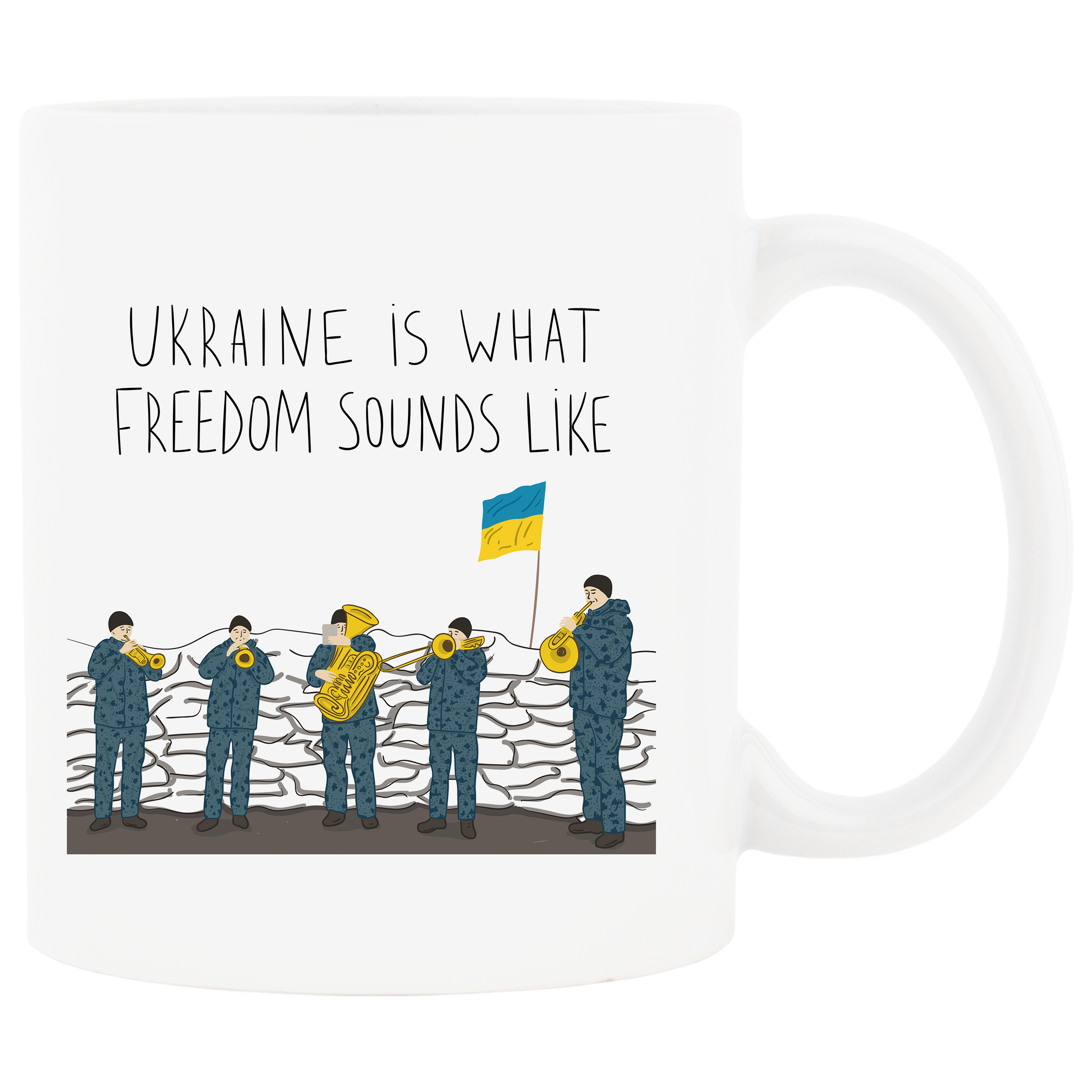 Чашка керамічна Ukraine is what freedom sounds like