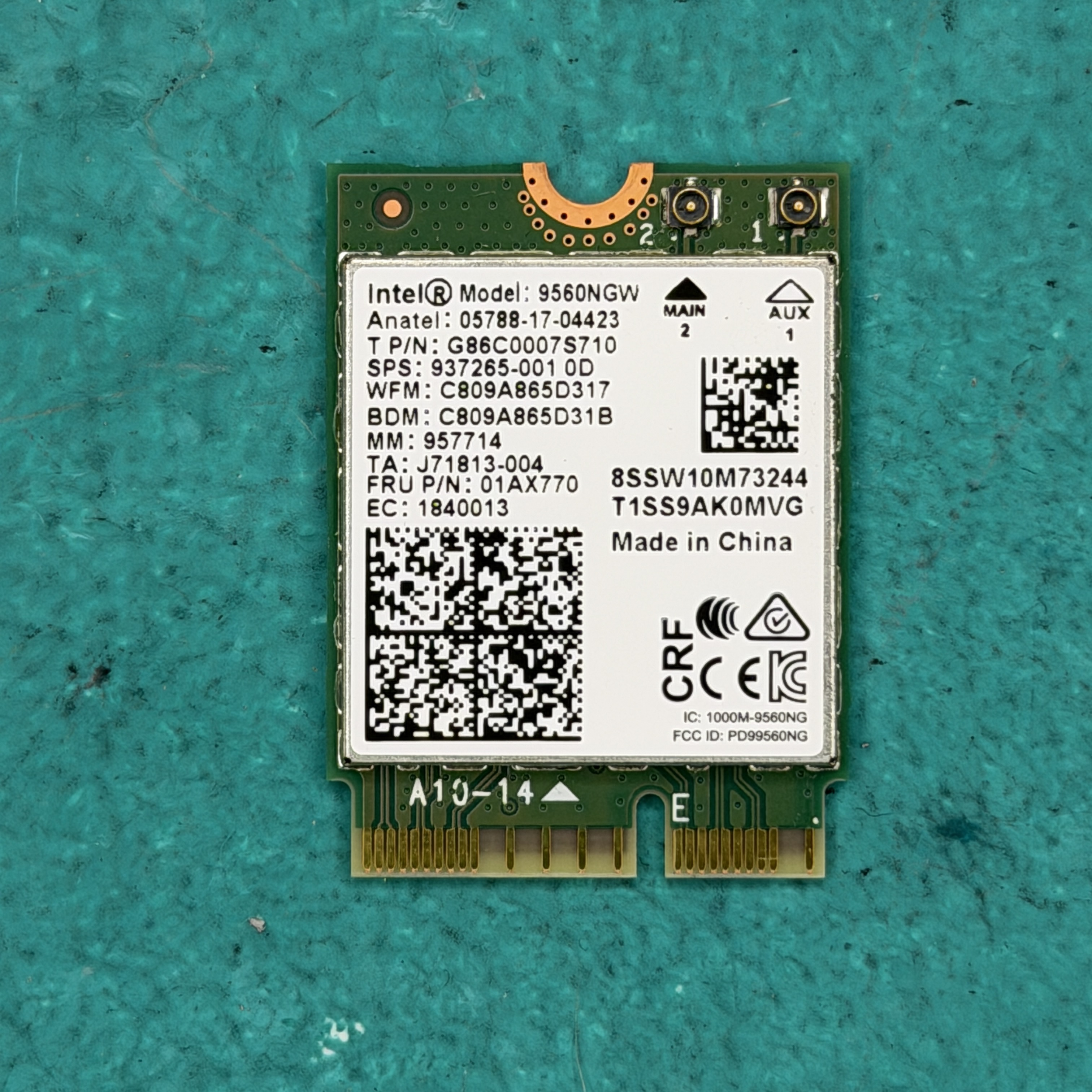 Wi-Fi модуль	Lenovo ThinkPad Yoga L390	Intel 9560NGW