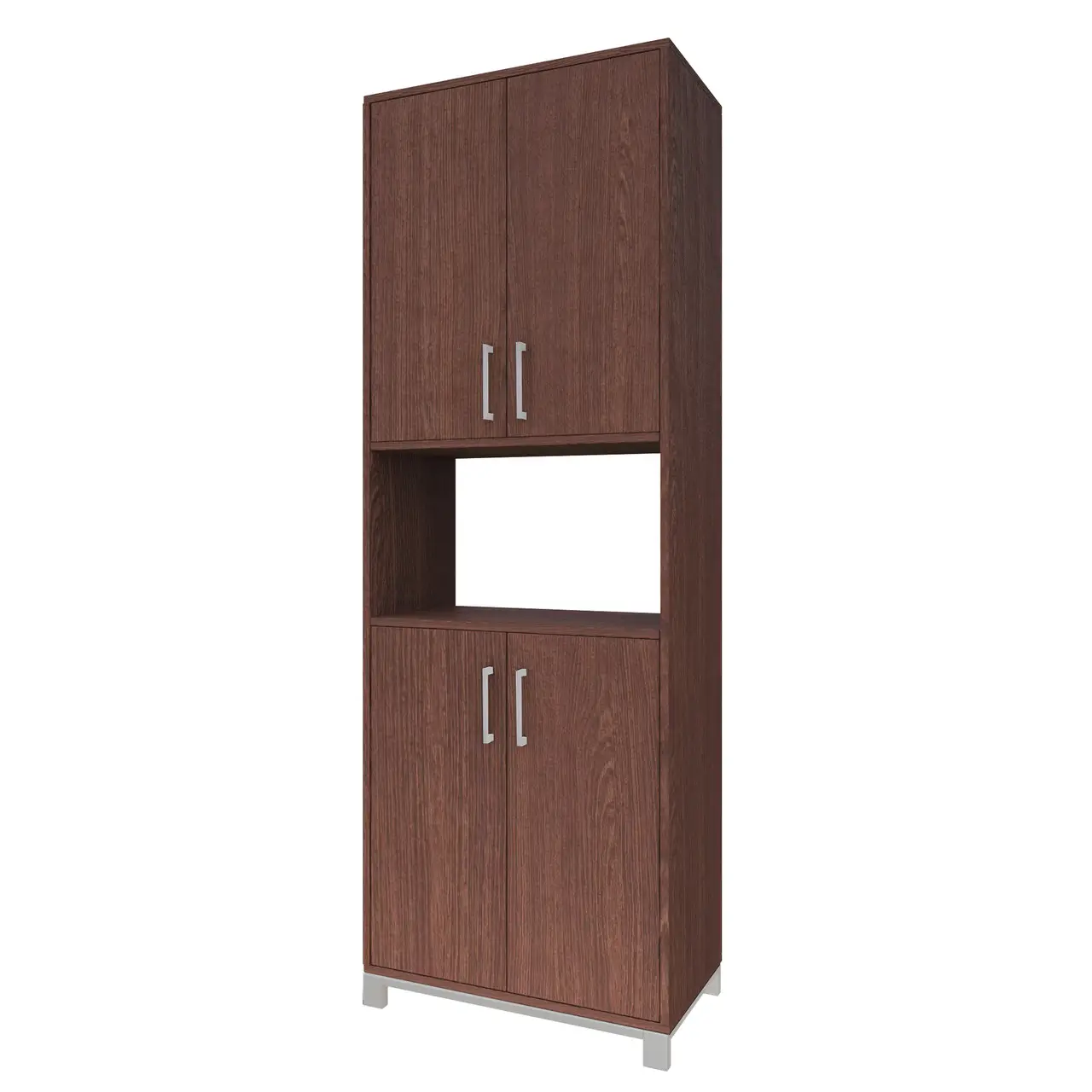 Шафа для документів GG 4B, шафа для офісу Лофт, офісна шафа з полицями та нішею 700/400/2000 мм.