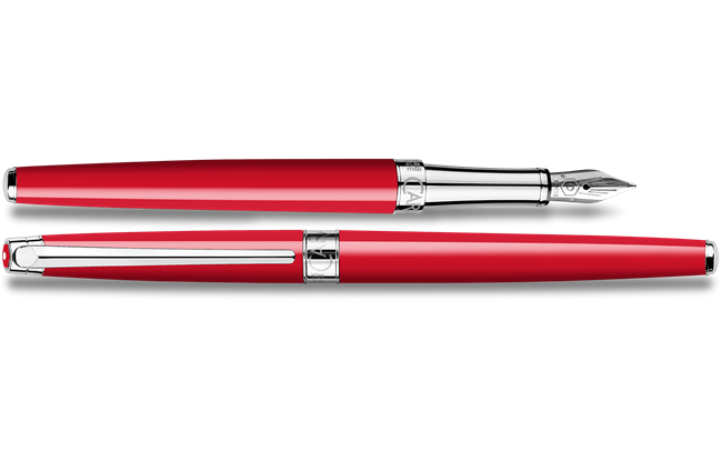Пір'яна ручка LÉMAN™ SLIM червоного кольору