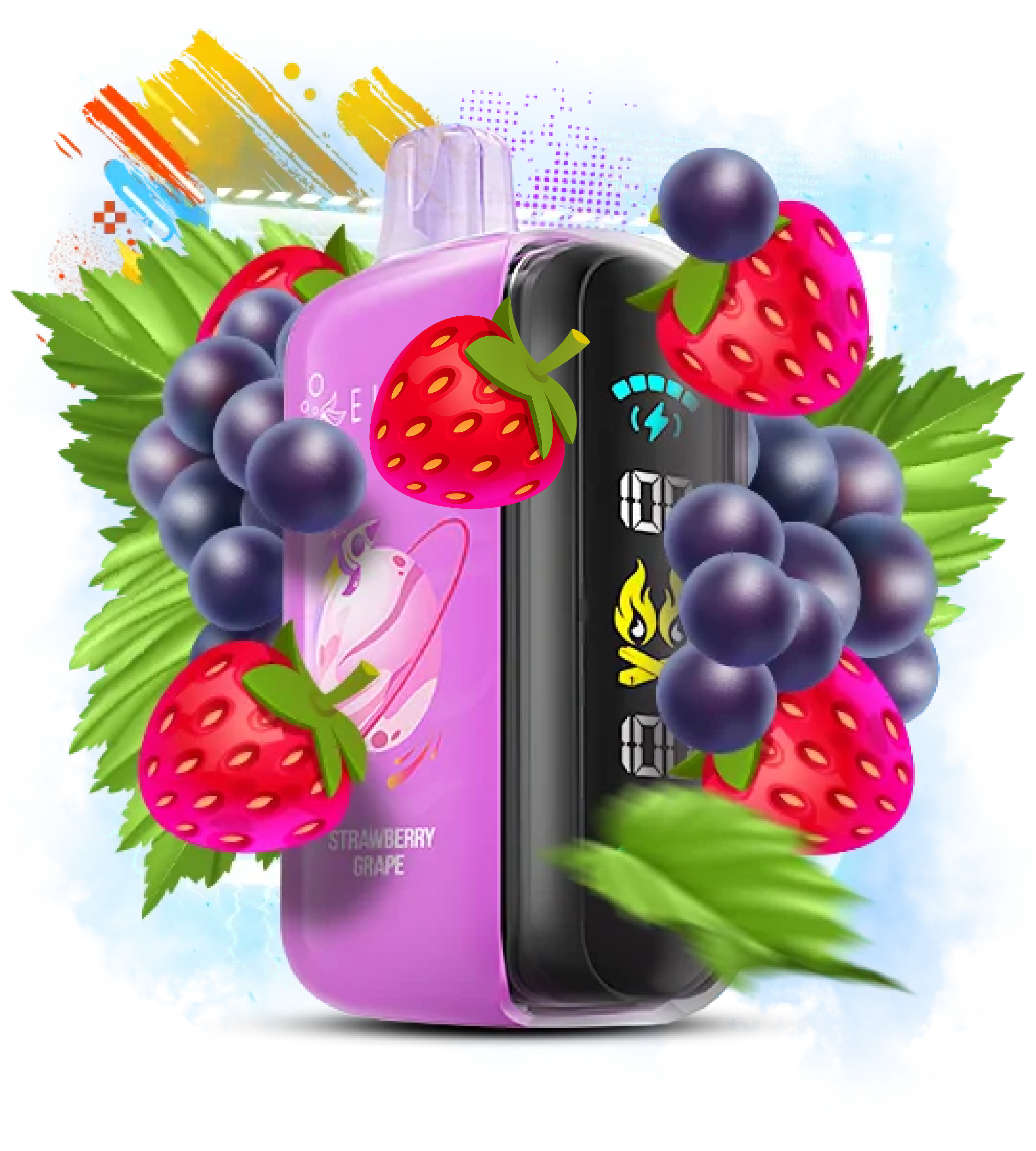Elf Bar RAYA D3 25000 Strawberry Grape (Полуниця Виноград)