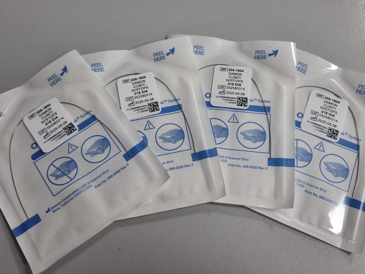 Дуги ортодонтичні Ni-ti Damon Form ORMCO 018 Upper-Lower