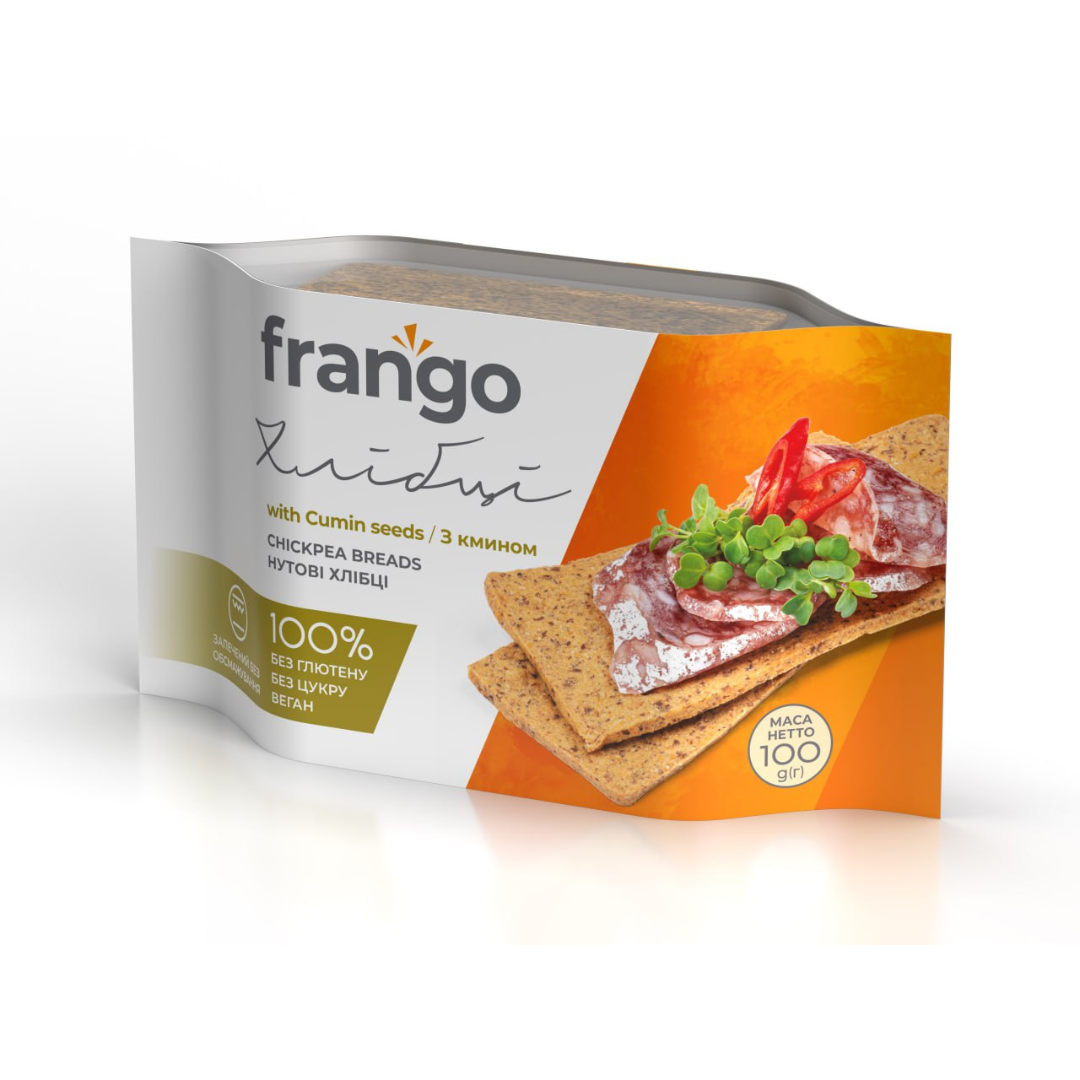 Хлібці нутові з кмином Frango, 100 г