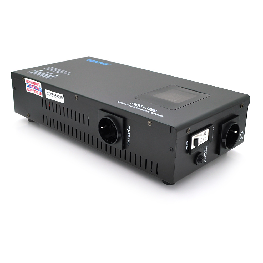 Стабілізатор напруги релейний Conter SVR-5000VA/3750W 1 фаза, напольного монтажу, LED дисплей, DC150-270V,
