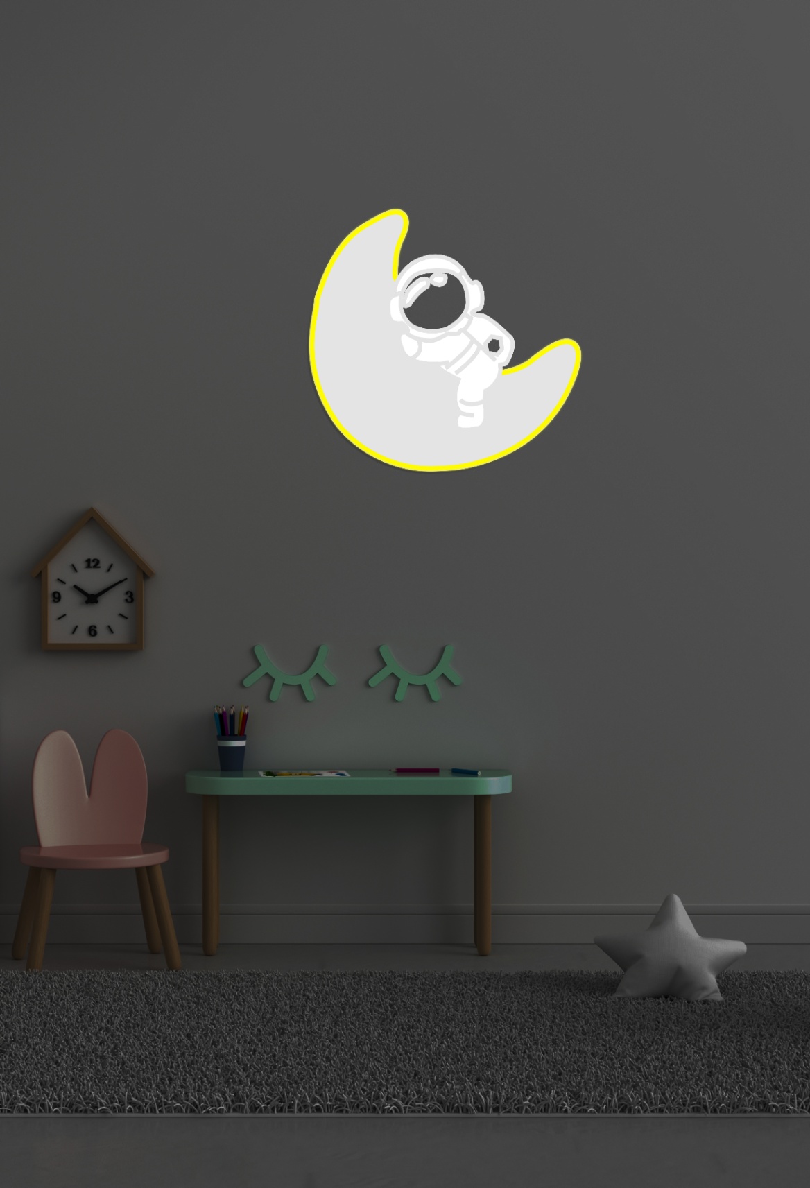 Нічник «Космонавт на Місяці»