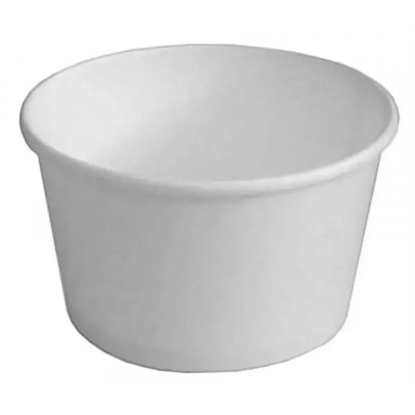 Контейнер паперовий для морозива d90 мм 230 мл білий 50 шт