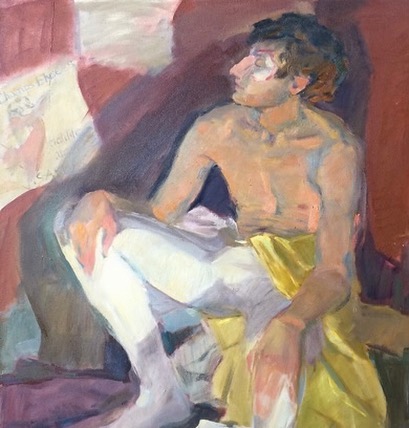 Artist in character, 2018, 90x80 cm, oil on canvas