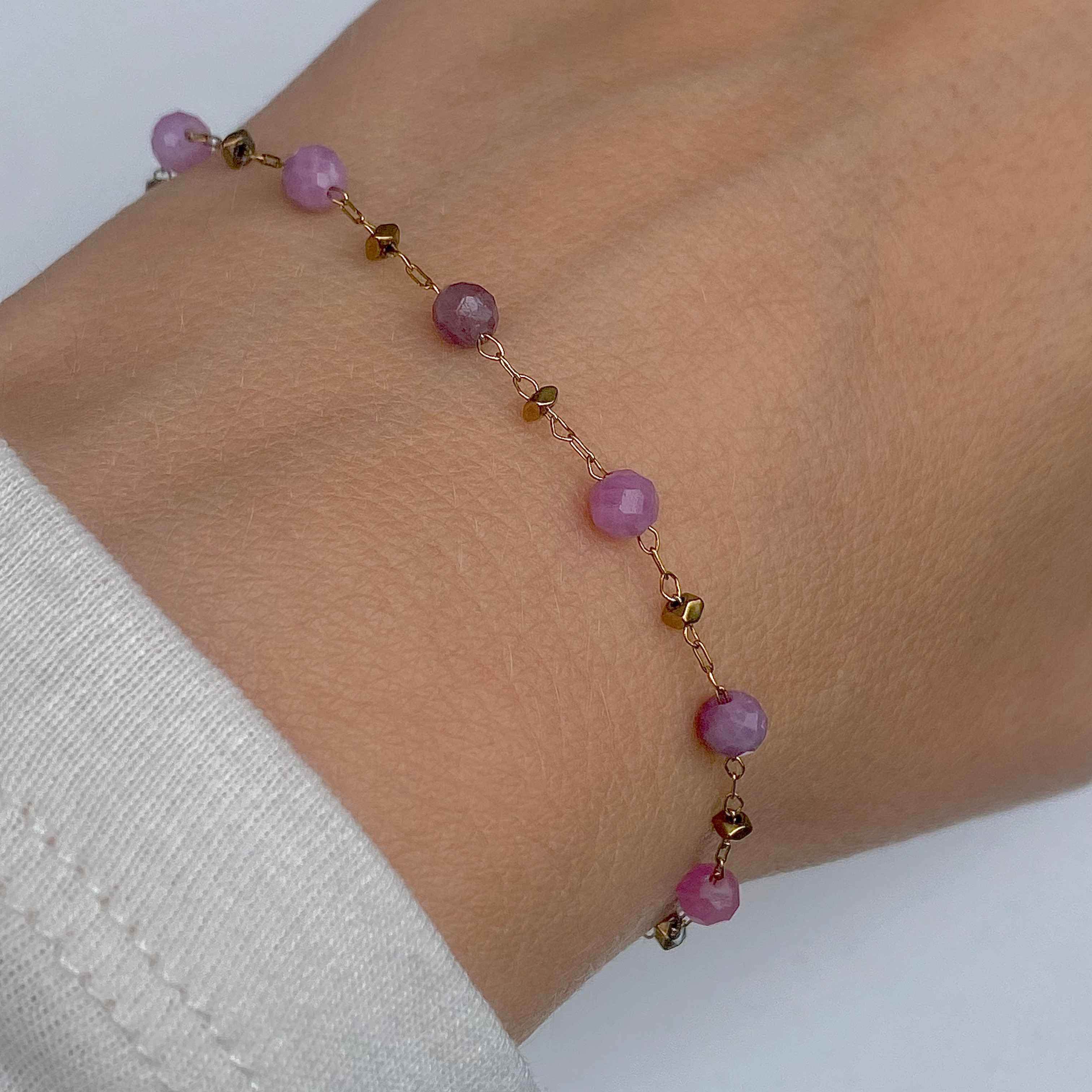 Ruby chain bracelet
