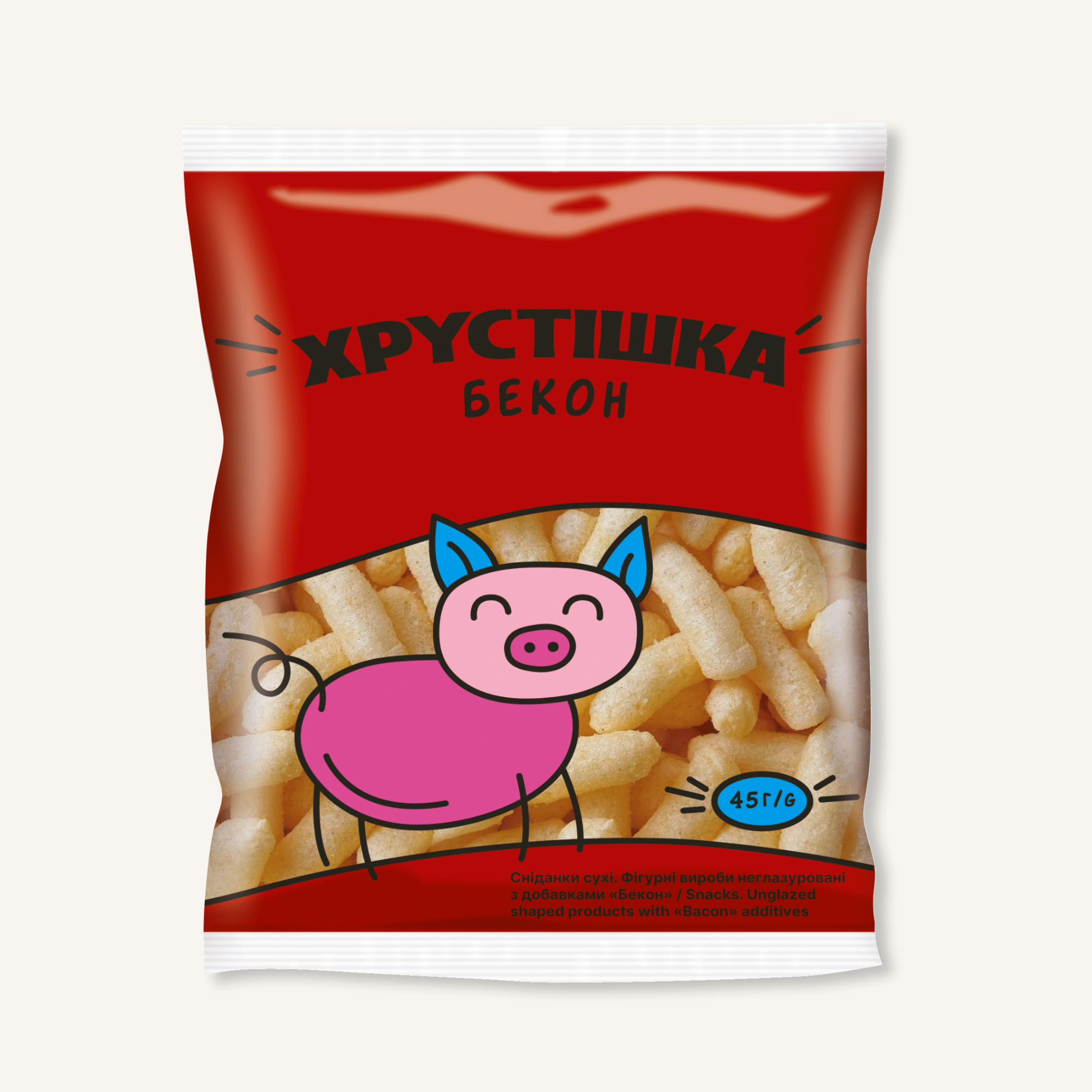 Кукурудзяні палички ХРУСТІШКА «Бекон»