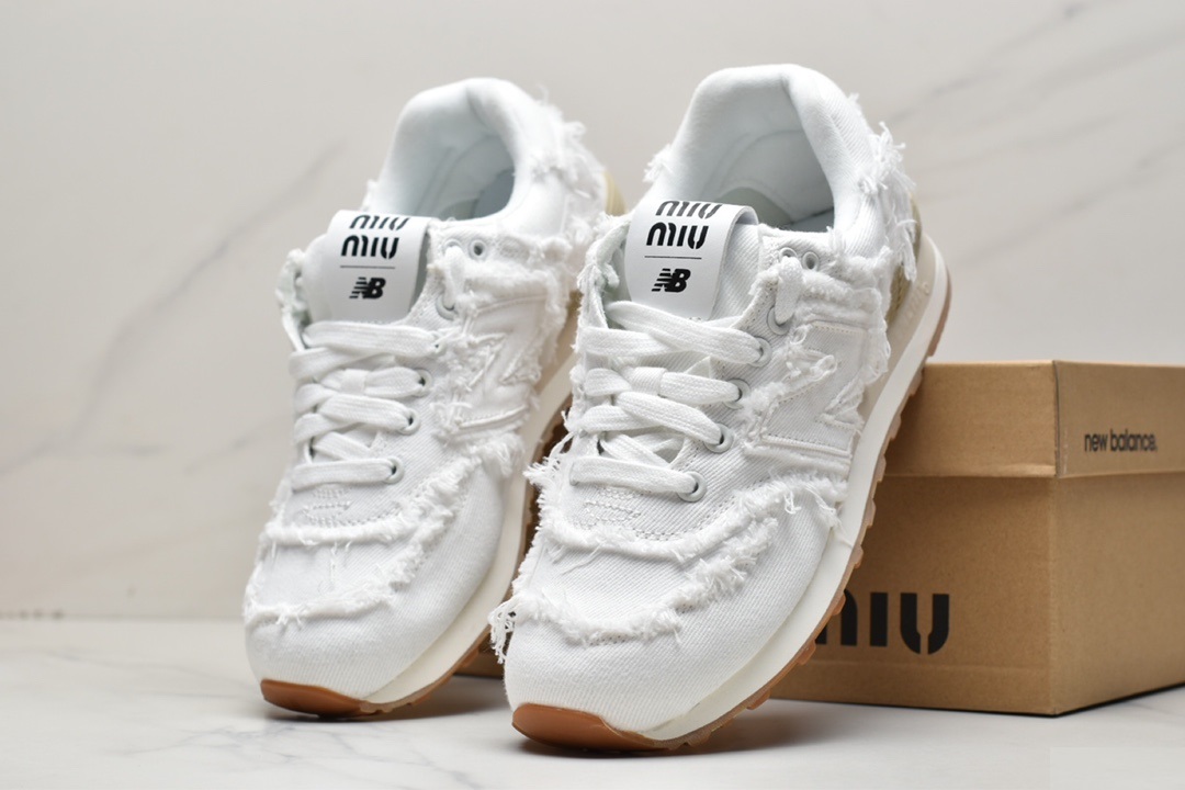 Miu Miu x New Balance NB574 white