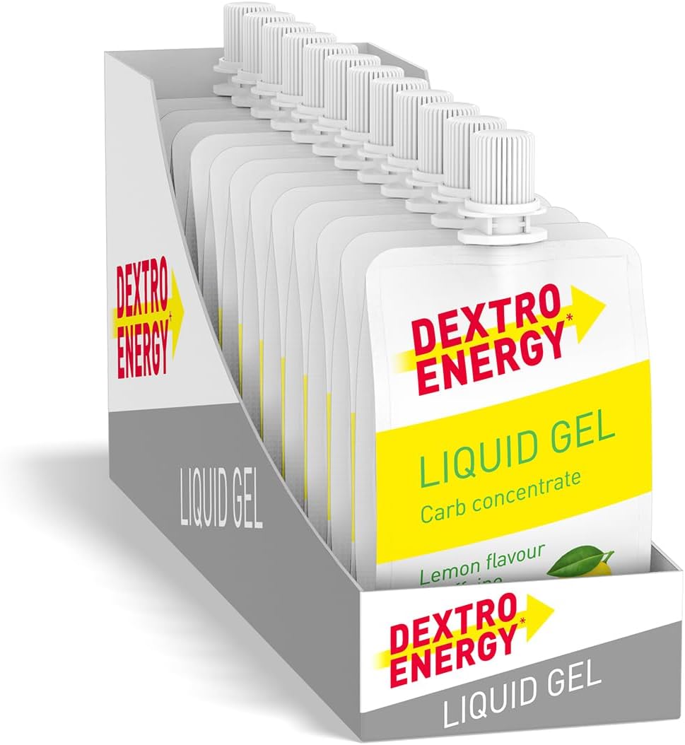 DEXTRO ENERGY Рідкий Гель для Витривалості Лимон + Кофеїн - 18 шт x 60 мл