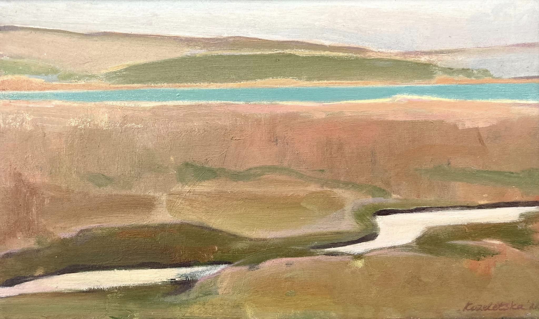 Evening descended to the shores, 2021, 30х50 sm, oil on canvas