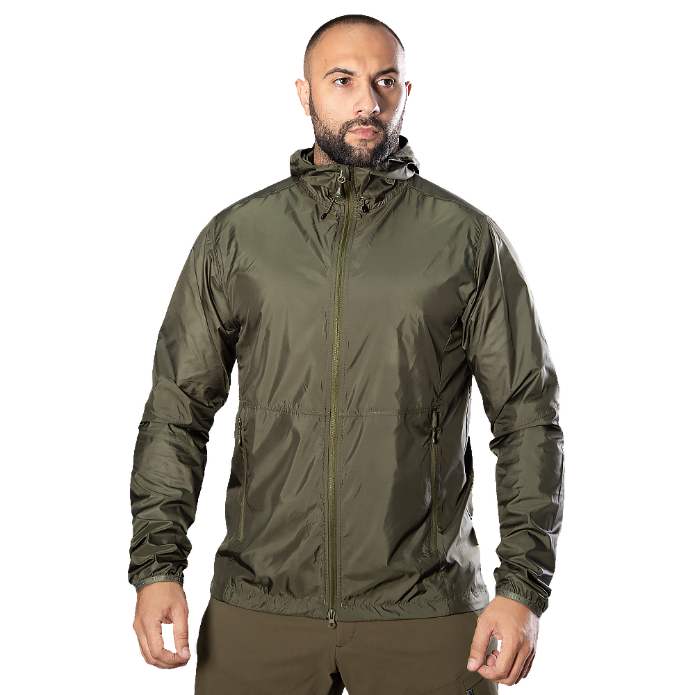 Мембранна куртка-вітрівка "Windout 2.0 Olive" від українського бренду "CAMOTEC".