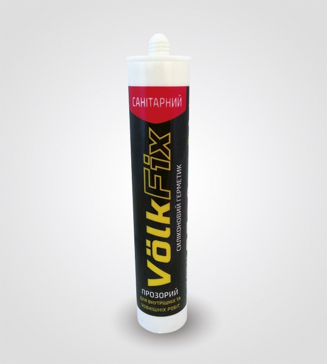 Герметик санітарний прозорий 280 мл VolkFix
