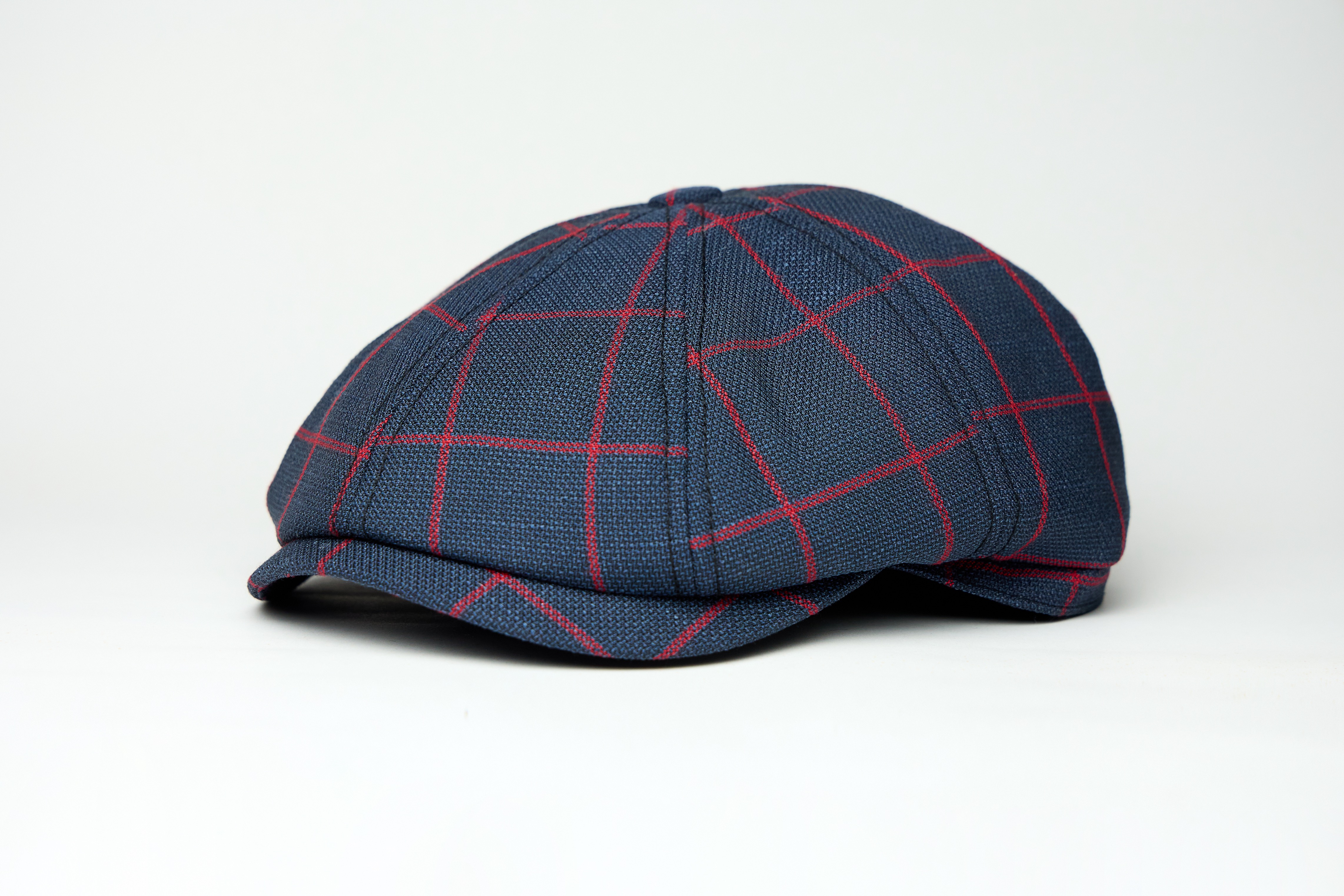 Кепка Восьмиклінка Хуліганка на Ножці (Синя з Червоним)