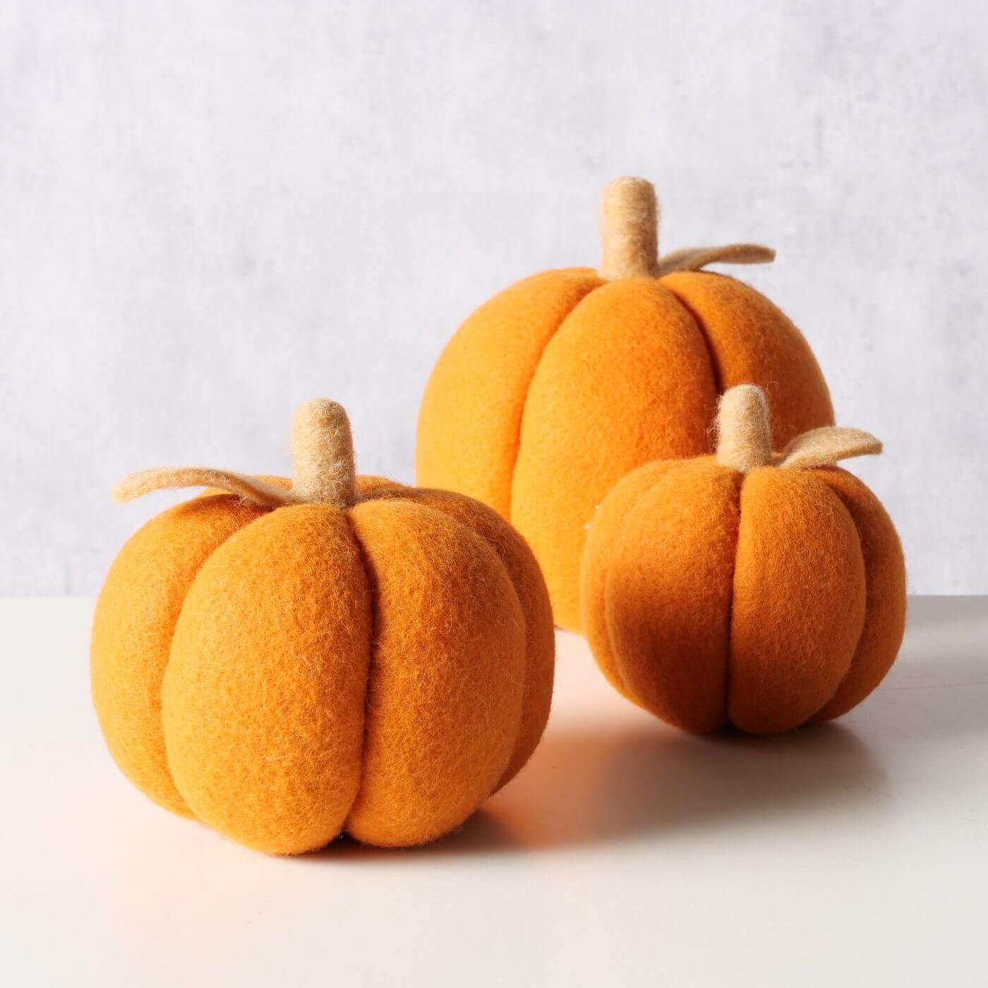 Декоративний предмет Гарбуз, 3 розміри, Комплект 3