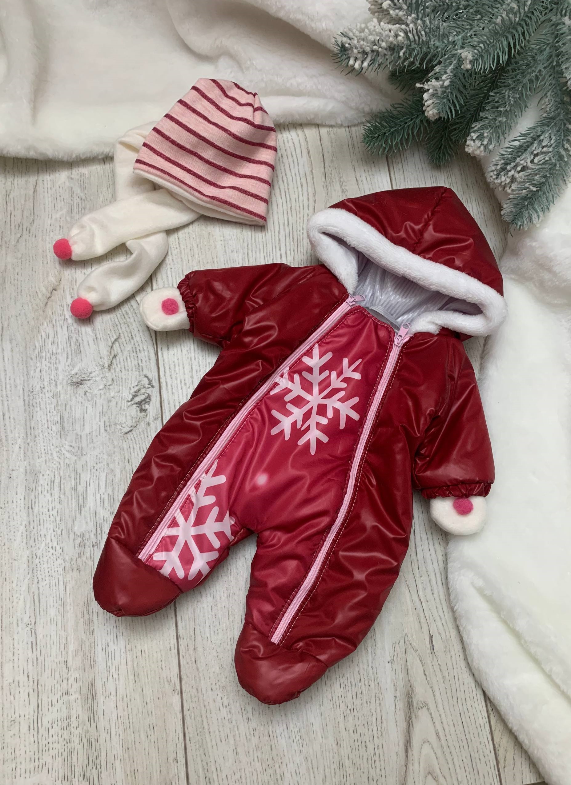 ❆ Суцільний зимовий комбінезон для ляльки Baby Born 43см ❆