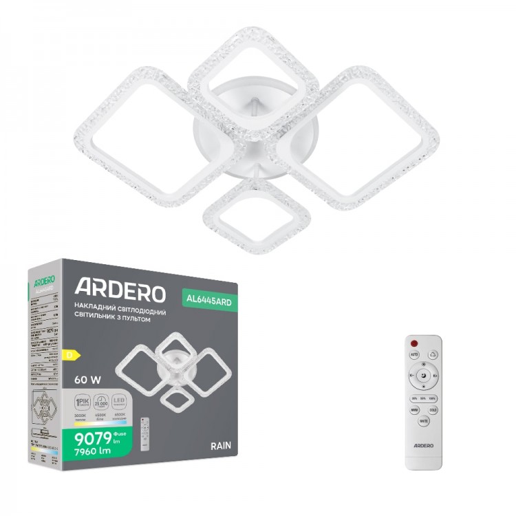 Світлодіодний накладний світильник Ardero AL6445ARD RAIN 60Вт білий