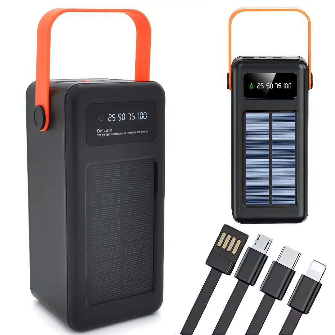 Портативний зарядний пристрій Power Bank 120000 mAh із сонячною панеллю