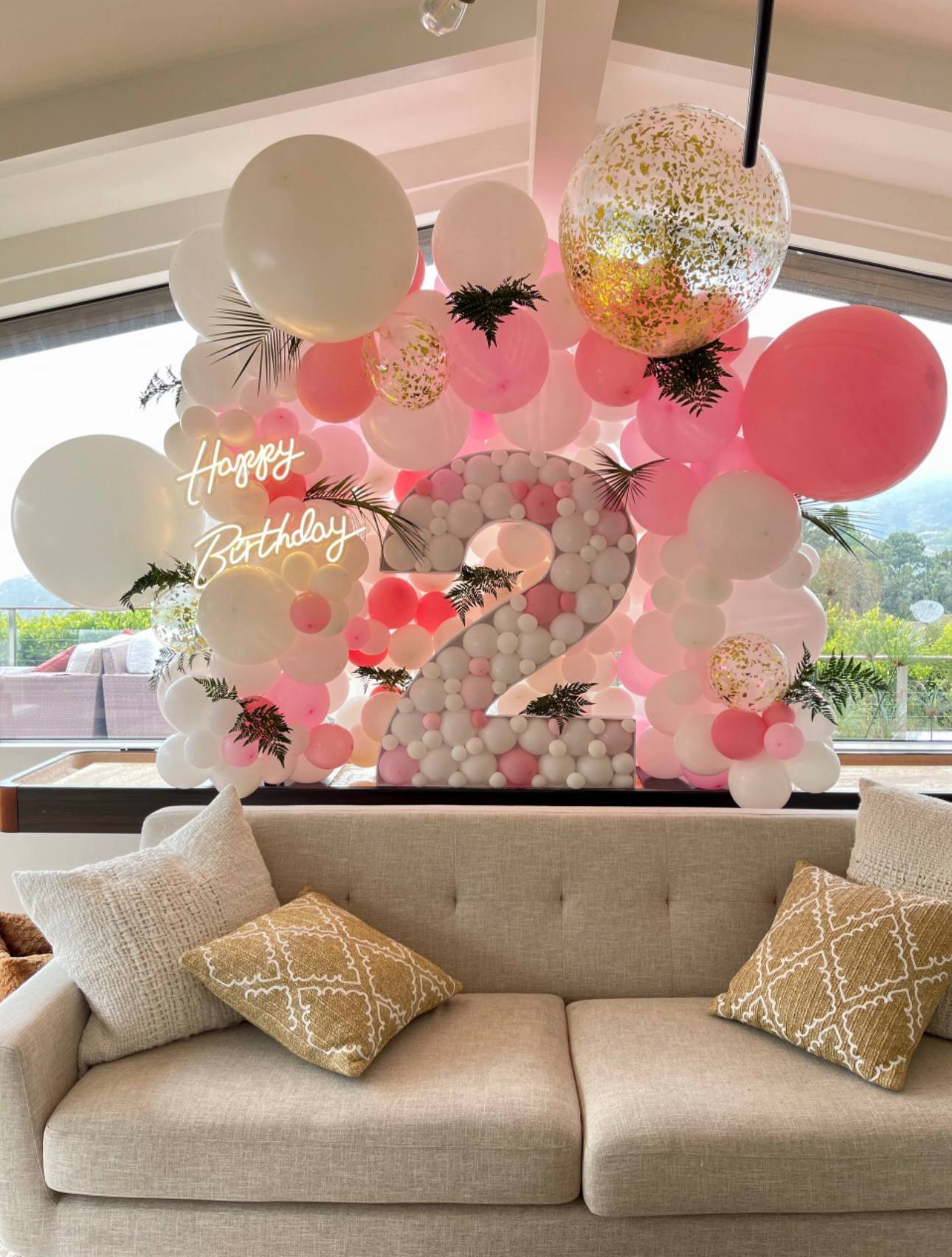Pink Dream Birthday Backdrop